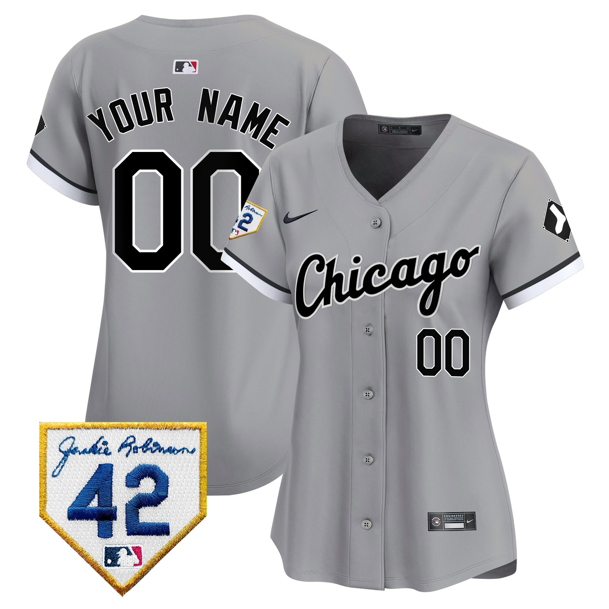 Chicago White Sox 2024 Jackie Robinson Patch Vapor Premier Limited Custom Jersey - All Stitched