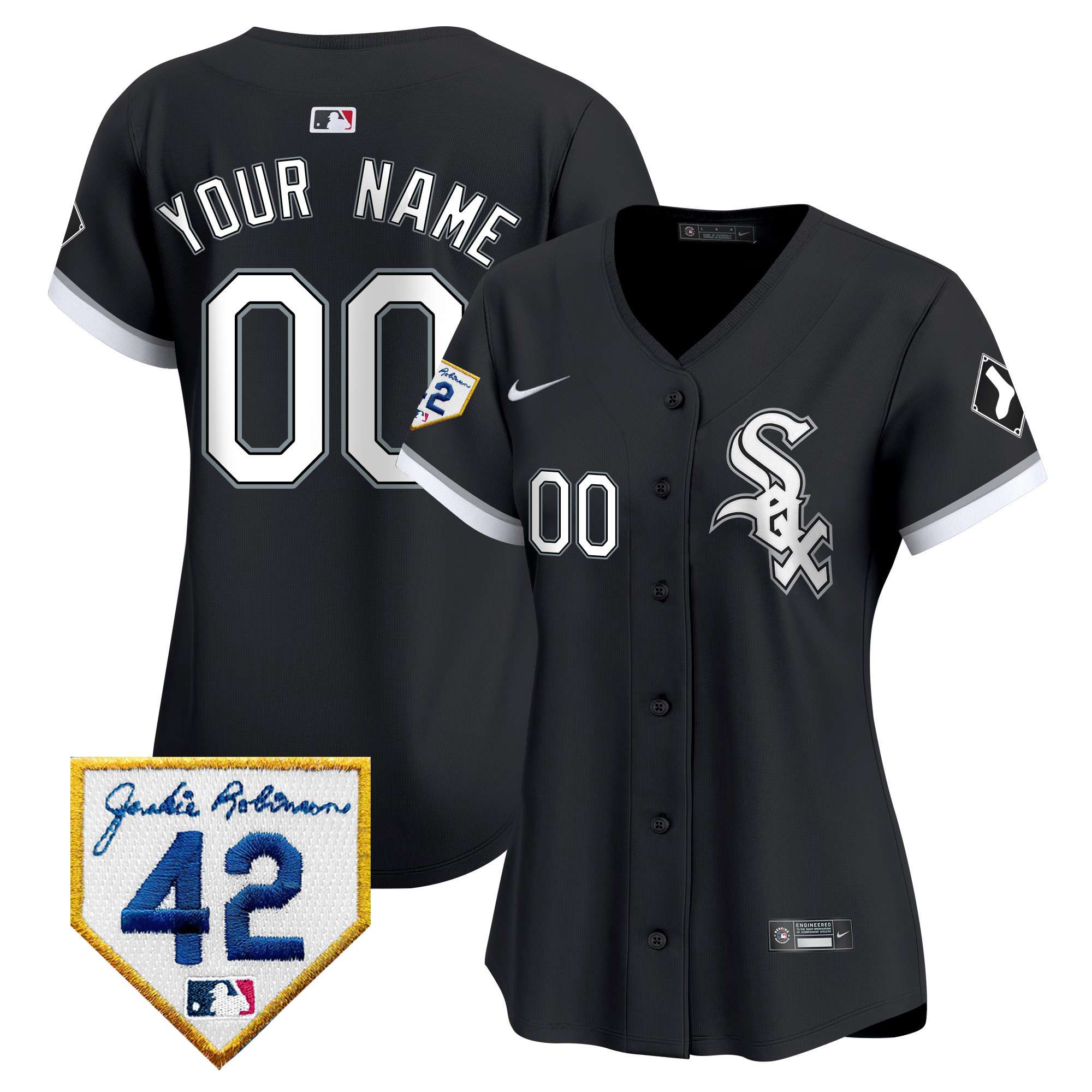 Chicago White Sox 2024 Jackie Robinson Patch Vapor Premier Limited Custom Jersey - All Stitched