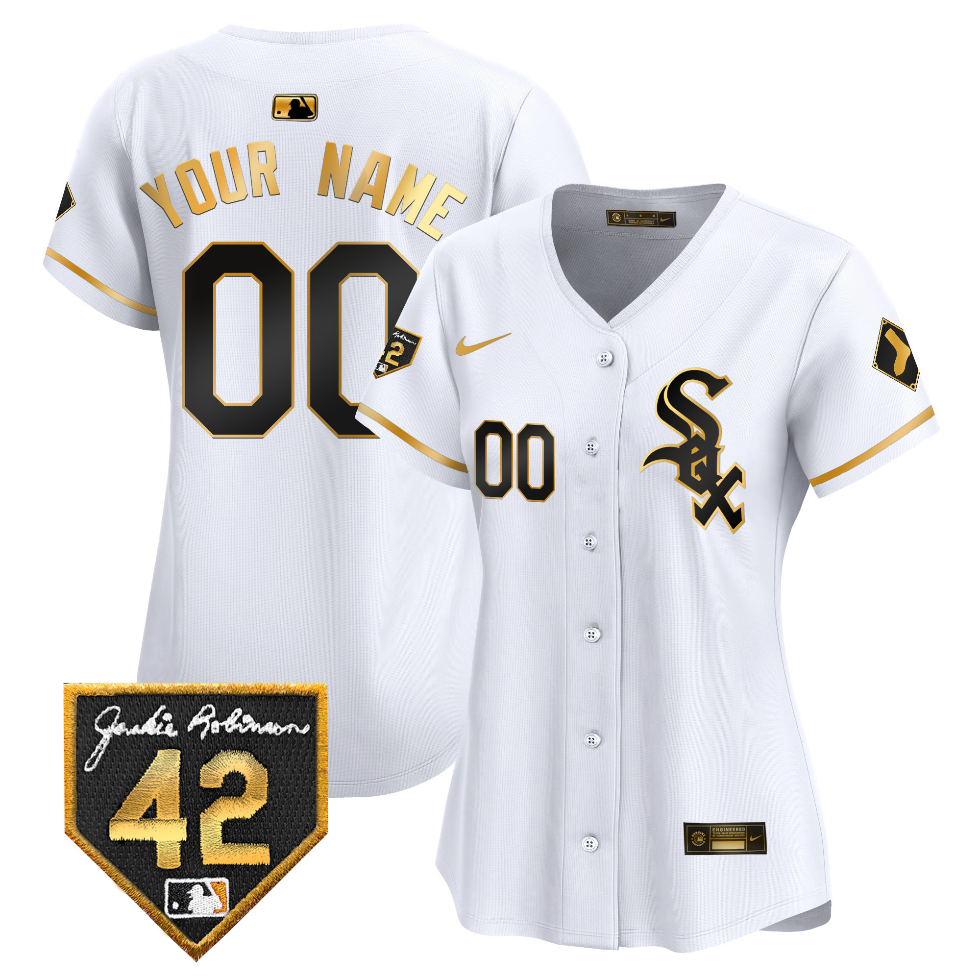 Chicago White Sox 2024 Jackie Robinson Patch Vapor Premier Limited Custom Jersey - All Stitched