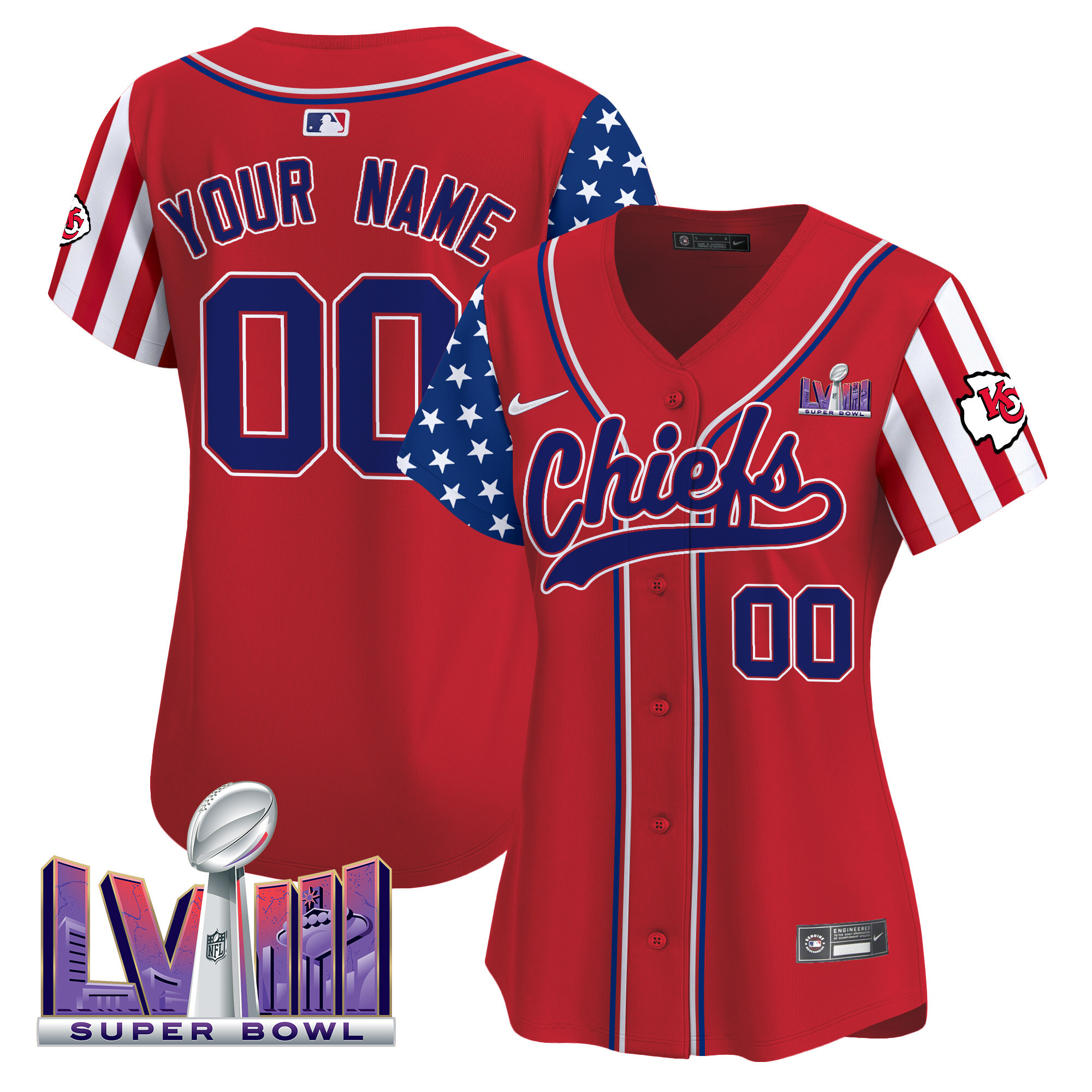 Chiefs 2024 American Style Vapor Premier Limited Custom Jersey - All Stitched