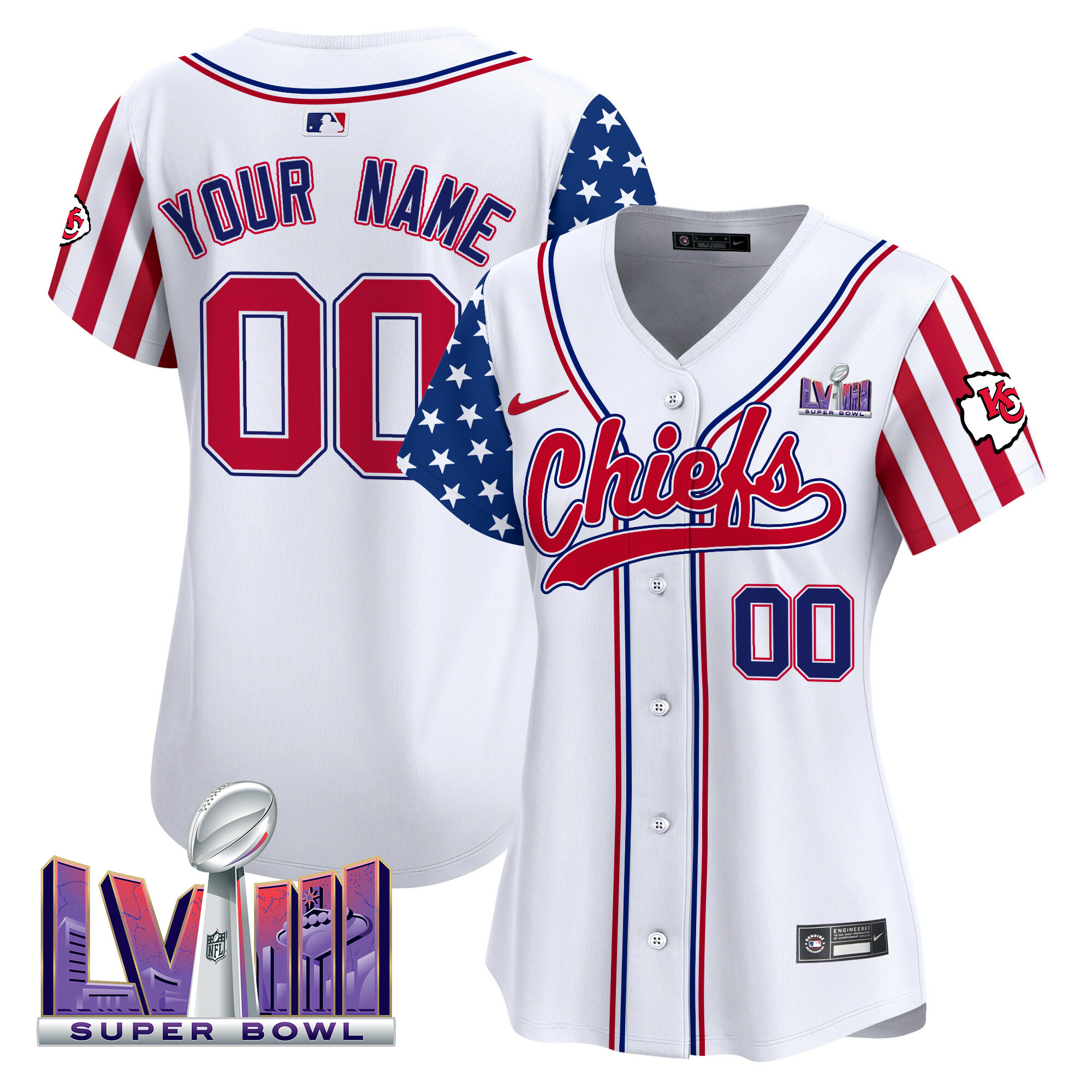 Chiefs 2024 American Style Vapor Premier Limited Custom Jersey - All Stitched