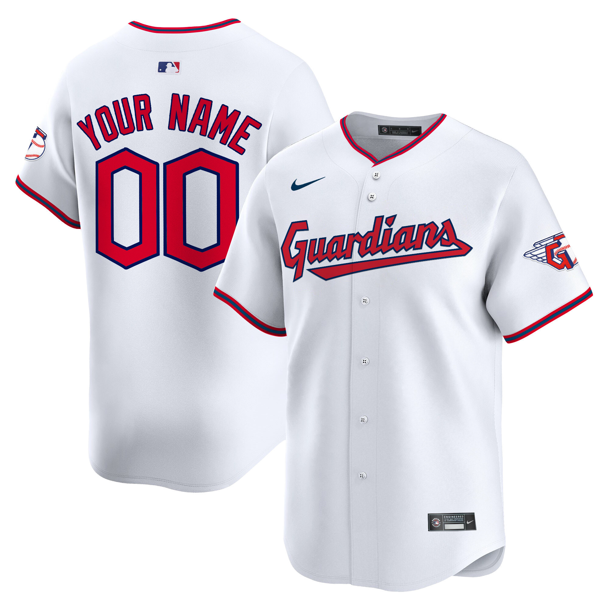 Cleveland Guardians 2025 Vapor Premier Limited Custom Jersey - All Stitched