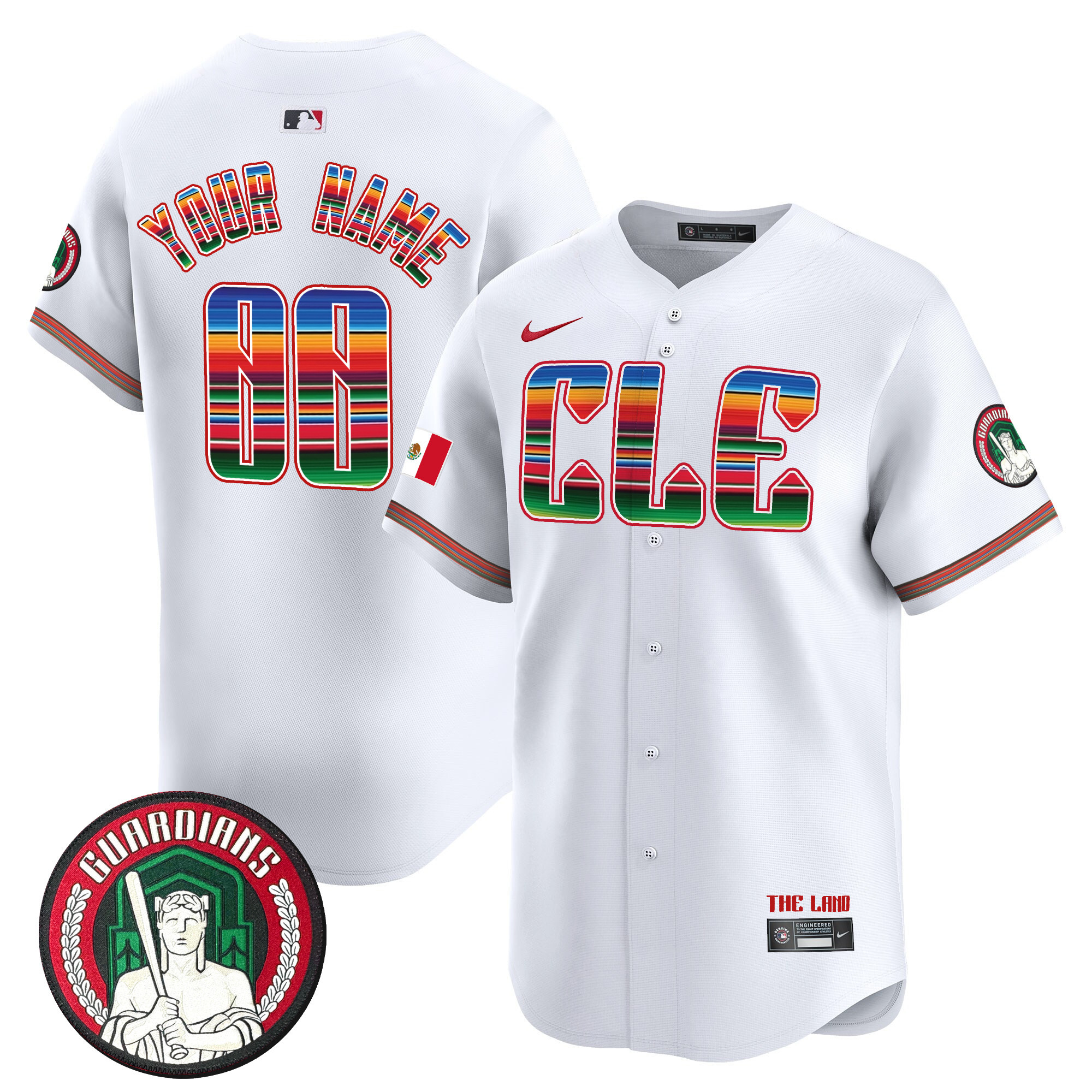 Cleveland Guardians Mexico Vapor Premier Limited Custom Jersey - All Stitched
