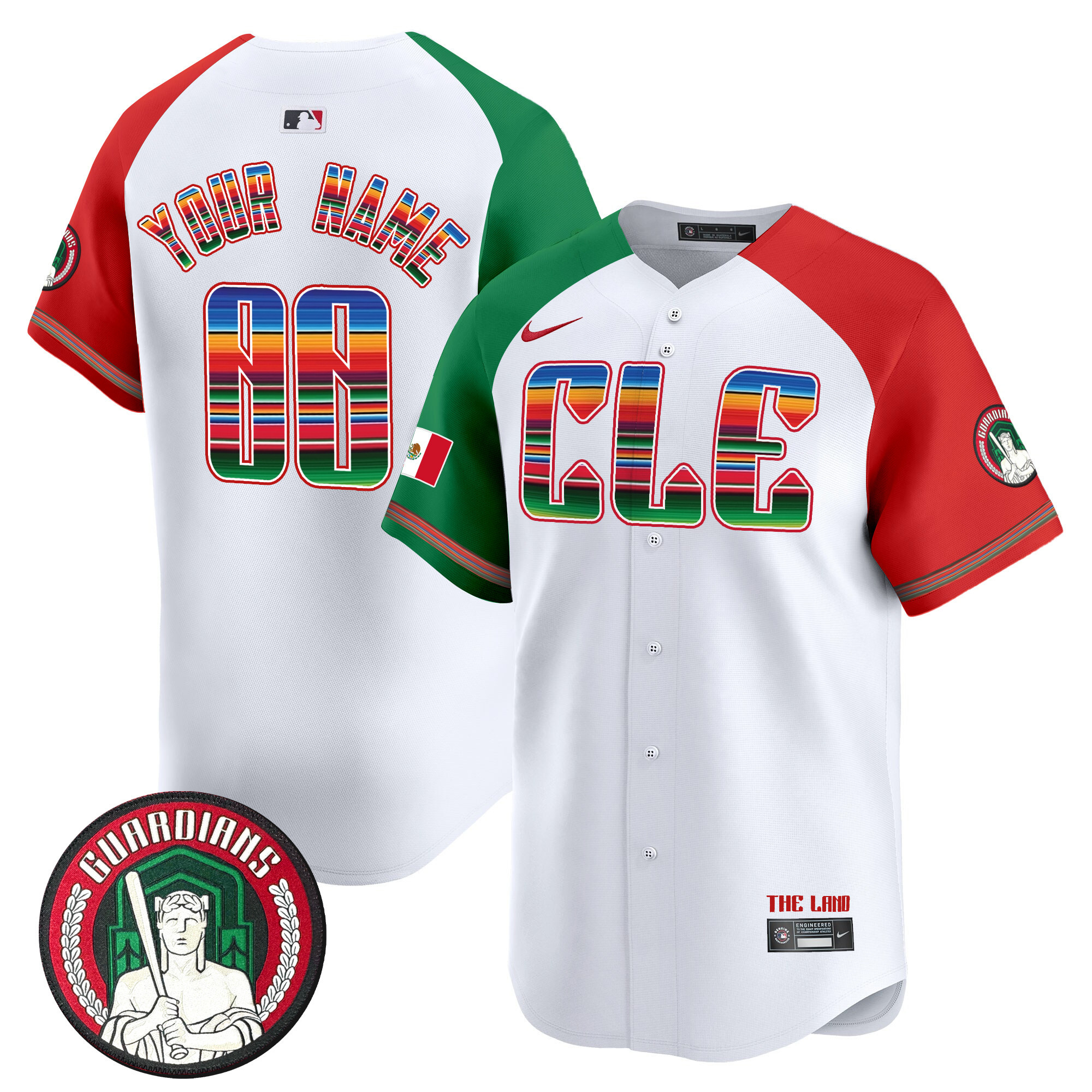 Cleveland Guardians Mexico Vapor Premier Limited Custom Jersey - All Stitched
