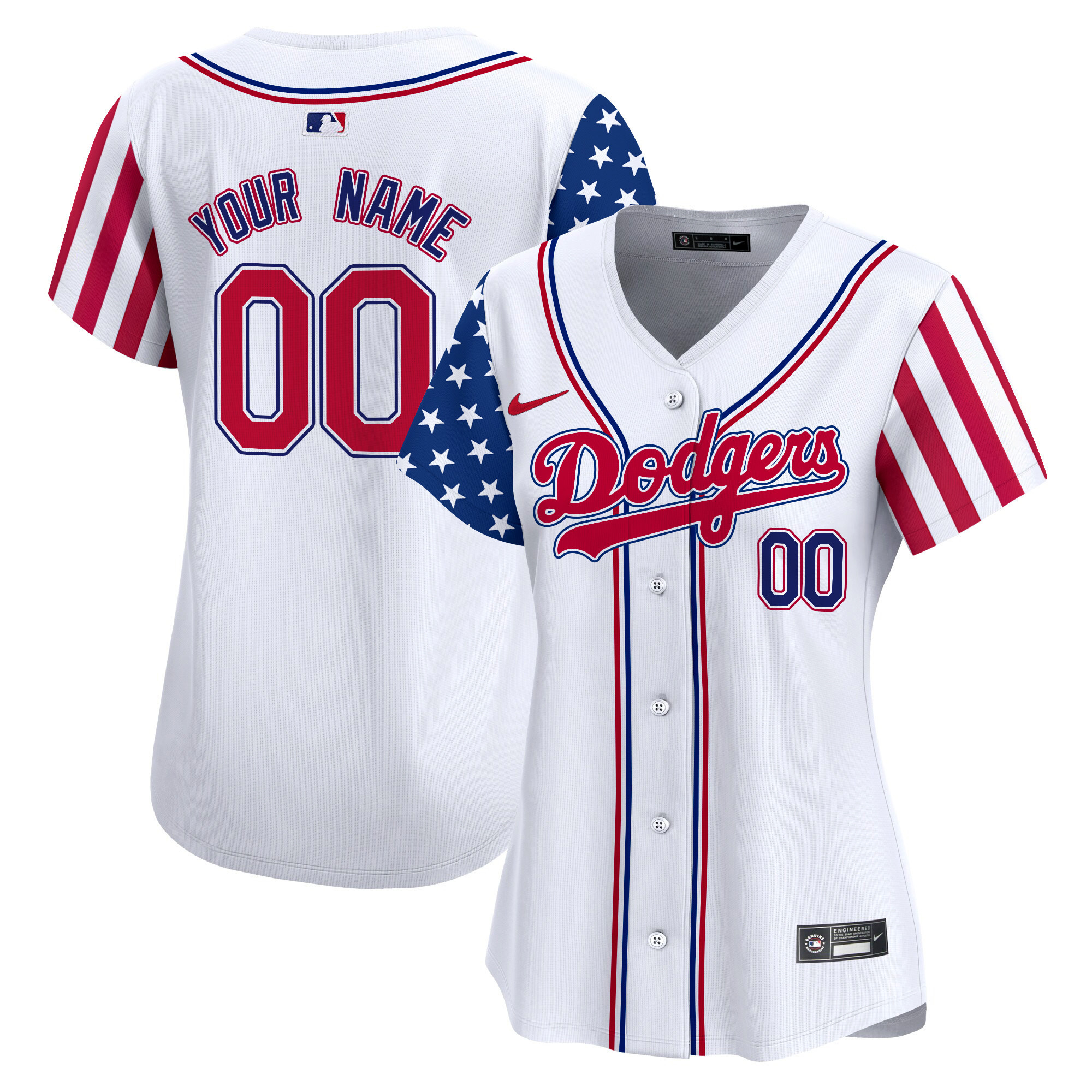 Dodgers 2024 Independence Day Vapor Premier Limited Custom Jersey V2 - All Stitched