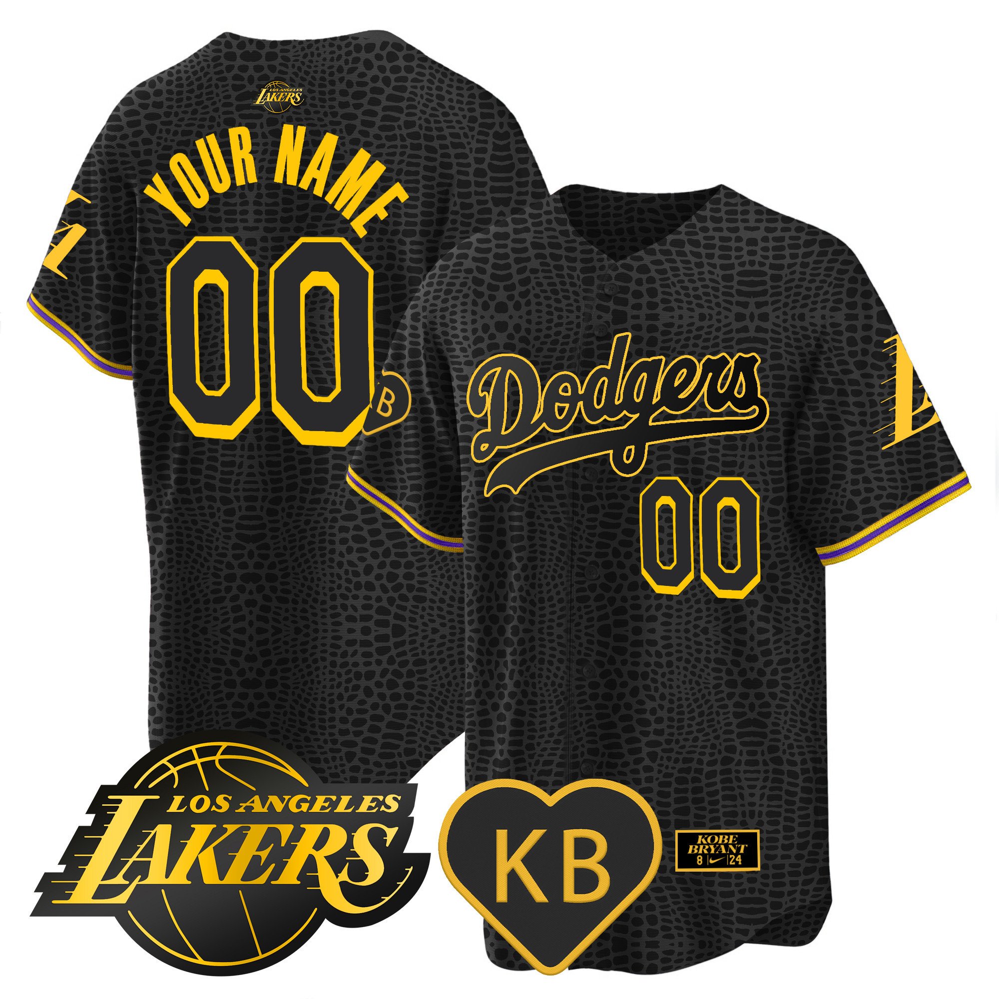 Dodgers 2024 Mamba Baseball Custom Jersey - All Stitched