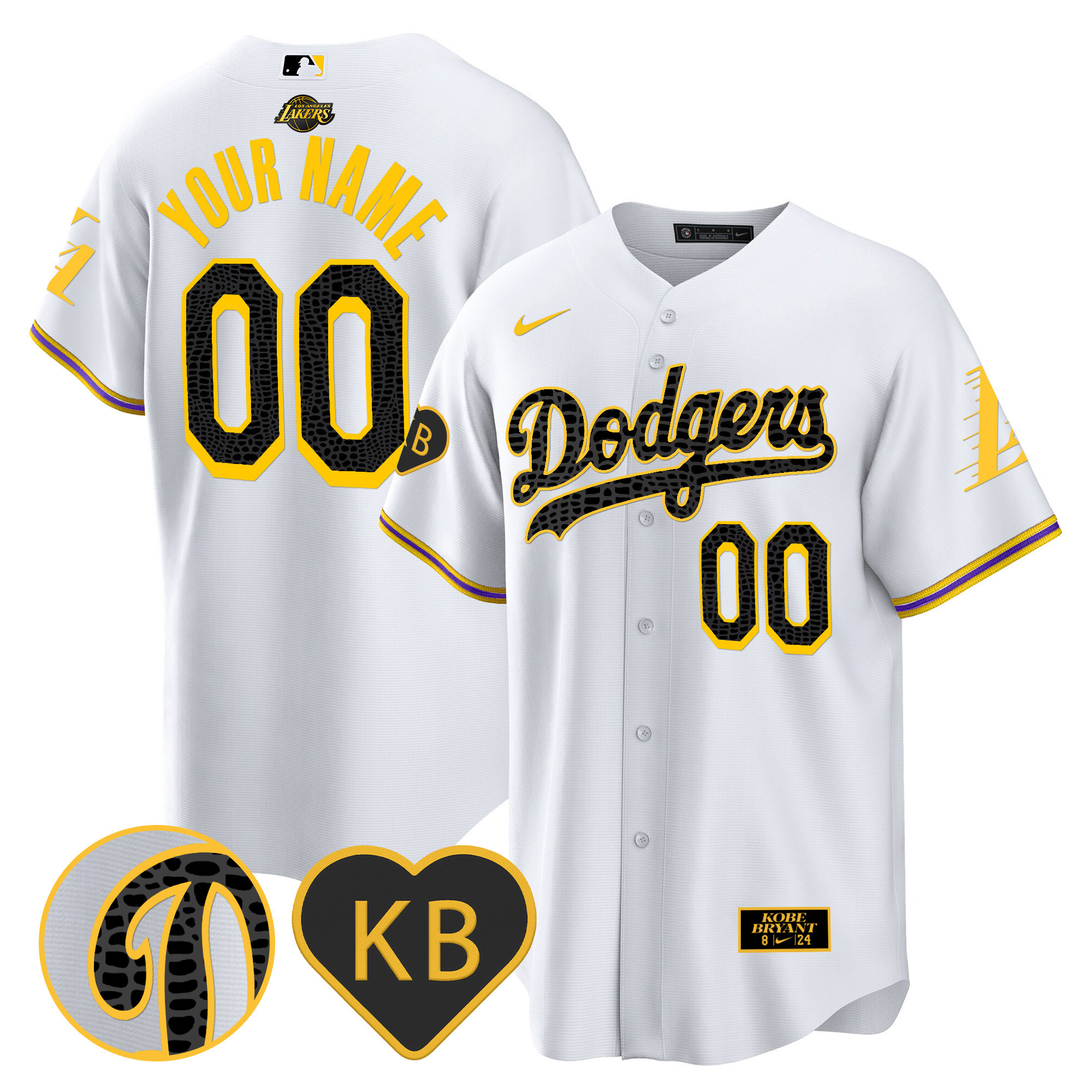 Dodgers 2024 Mamba Baseball Custom Jersey - All Stitched