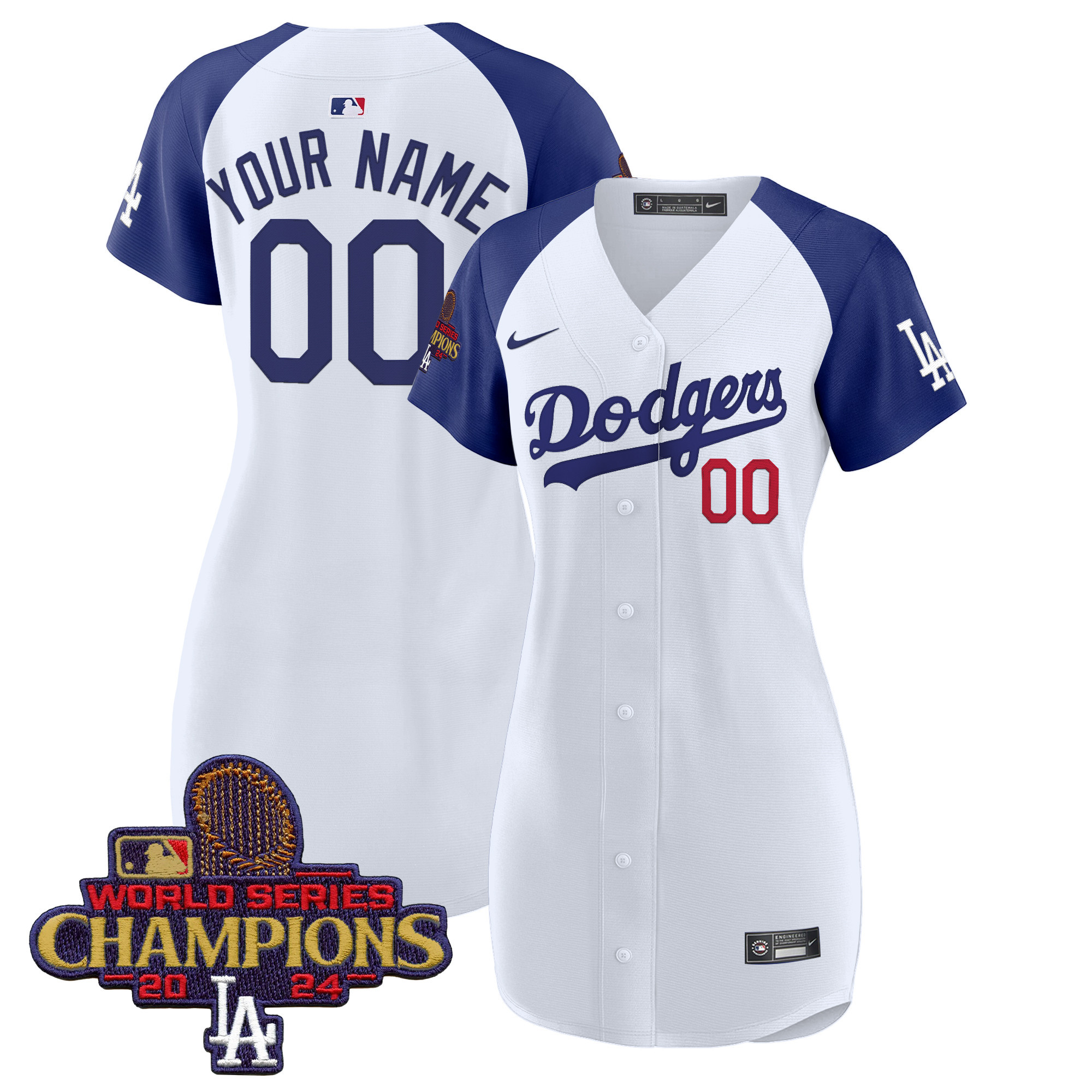 Dodgers 2024 World Series Champions Patch Baseball Custom Dress - All Stitched