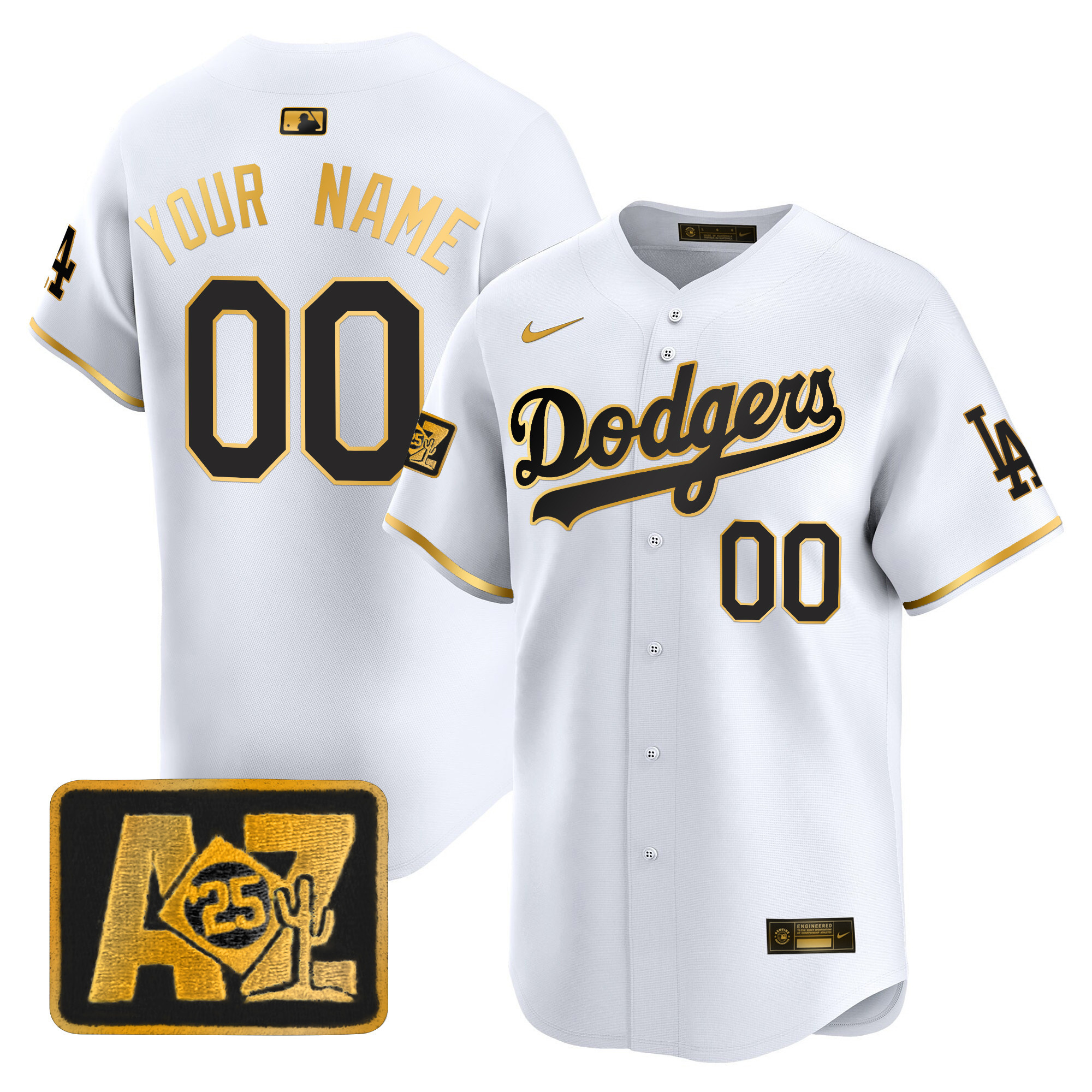 Dodgers 2025 Spring Training Patch Vapor Premier Limited Custom Jersey - All Stitched