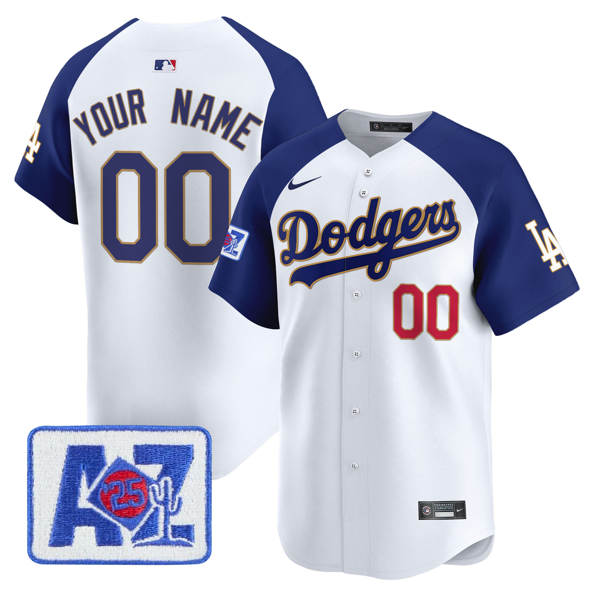 Dodgers 2025 Spring Training Patch Vapor Premier Limited Custom Jersey - All Stitched