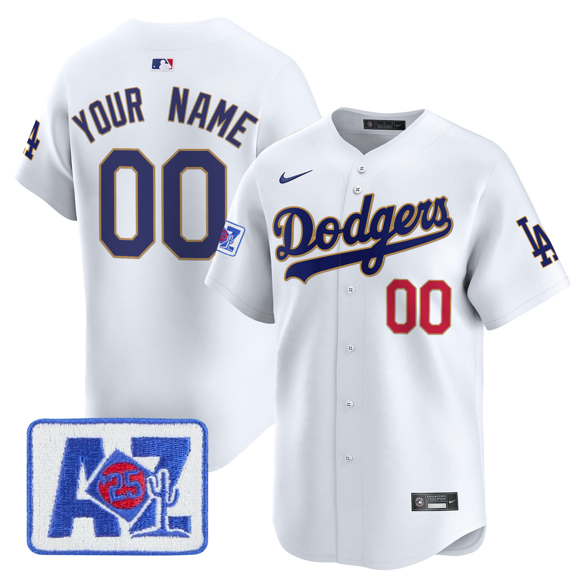 Dodgers 2025 Spring Training Patch Vapor Premier Limited Custom Jersey - All Stitched