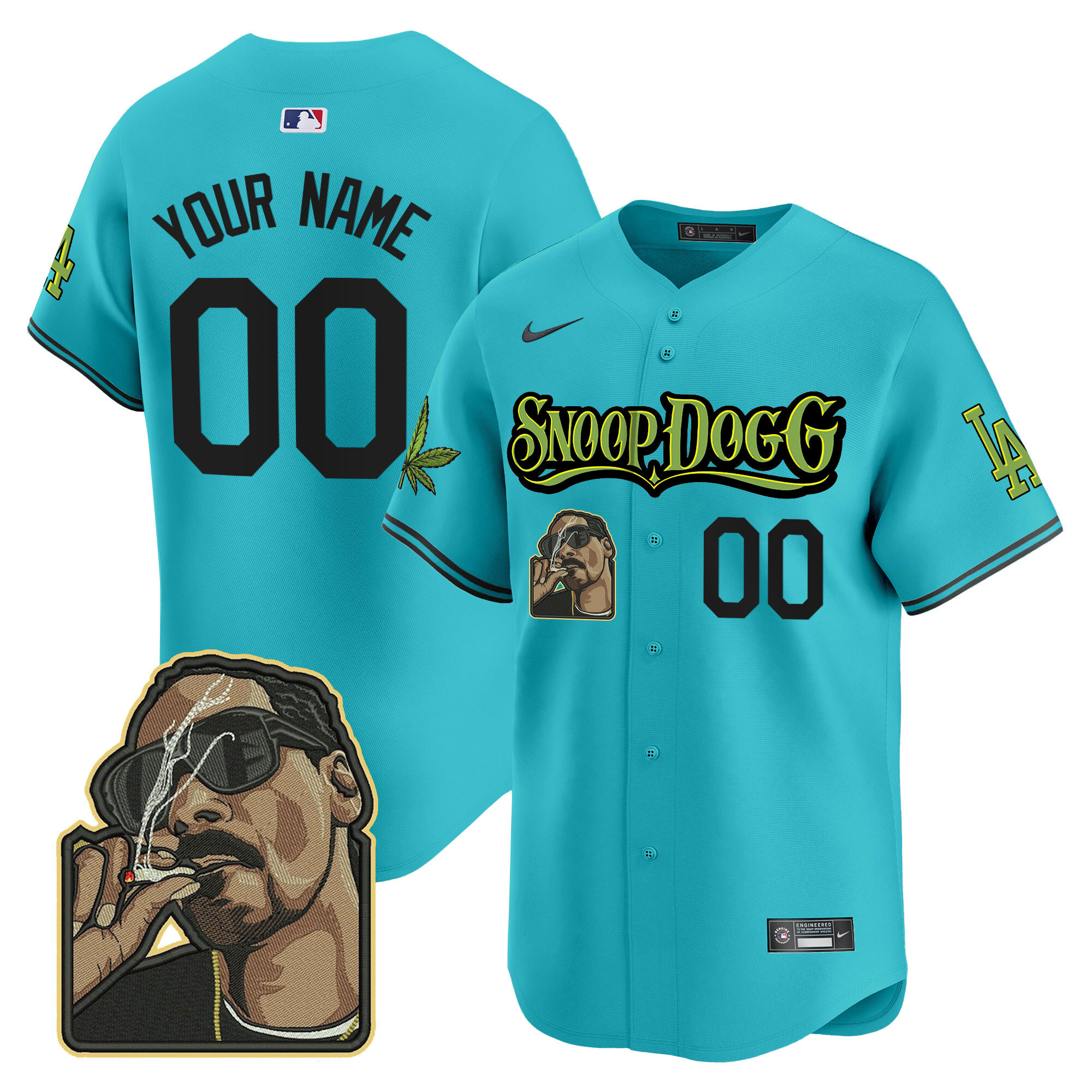 Dodgers Snoop Dogg Vapor Premier Limited Custom Jersey - Stitched