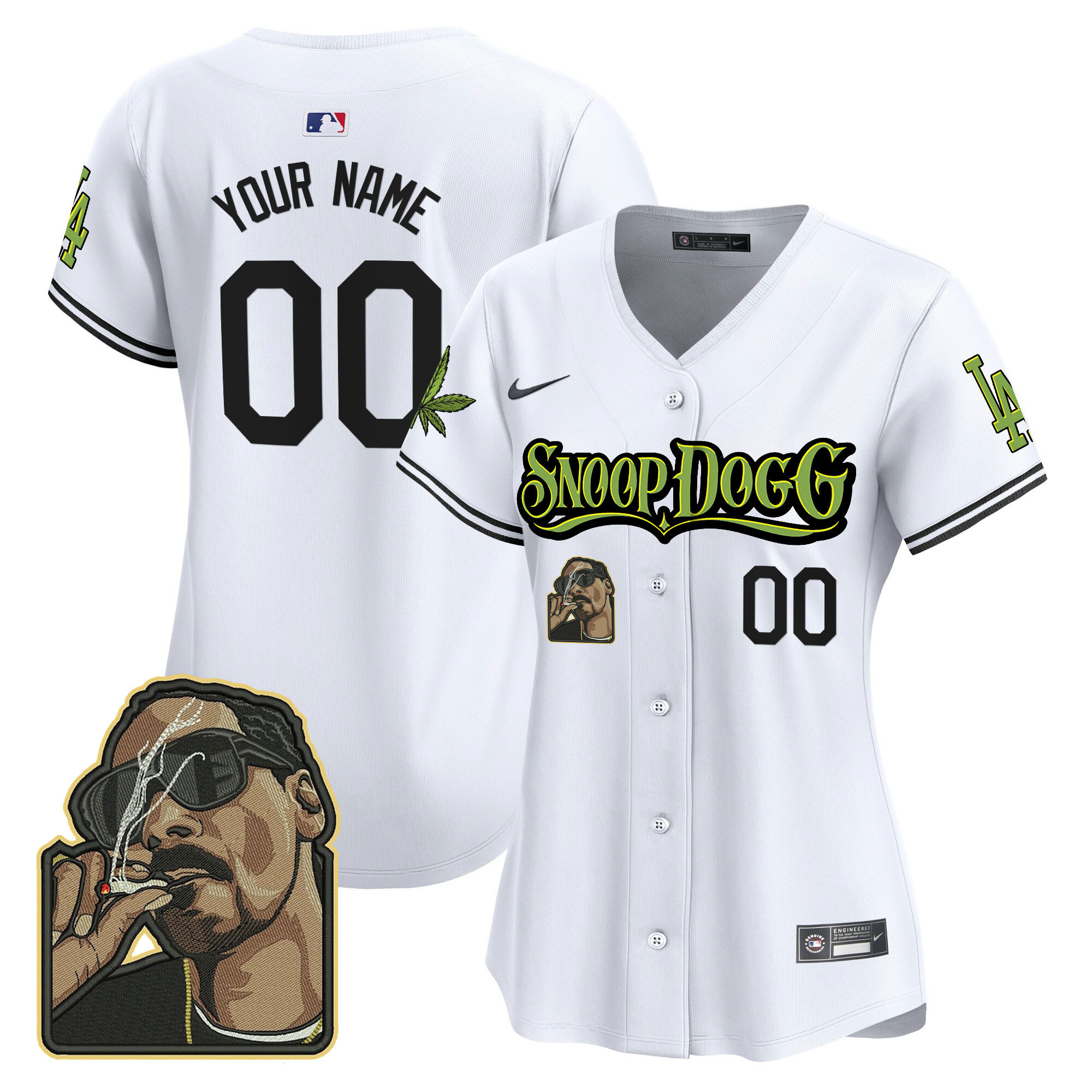 Dodgers Snoop Dogg Vapor Premier Limited Custom Jersey - Stitched