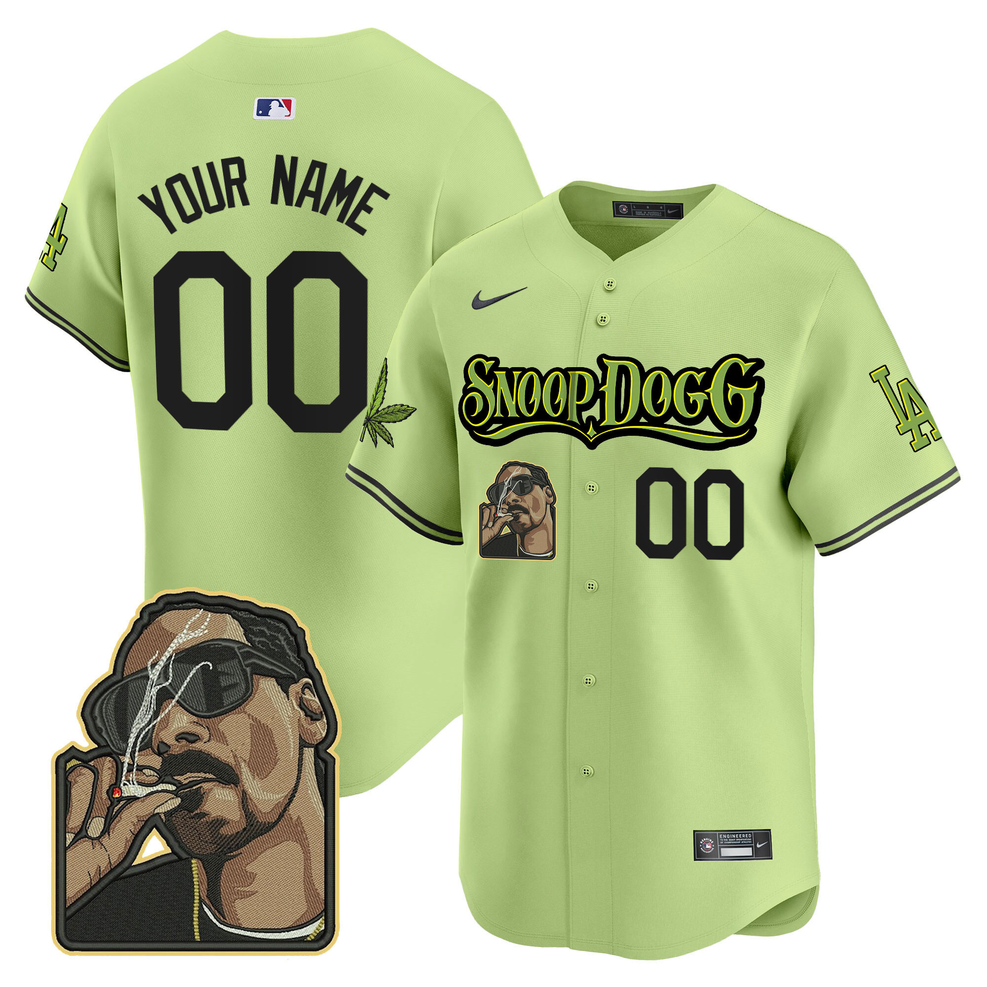 Dodgers Snoop Dogg Vapor Premier Limited Custom Jersey - Stitched