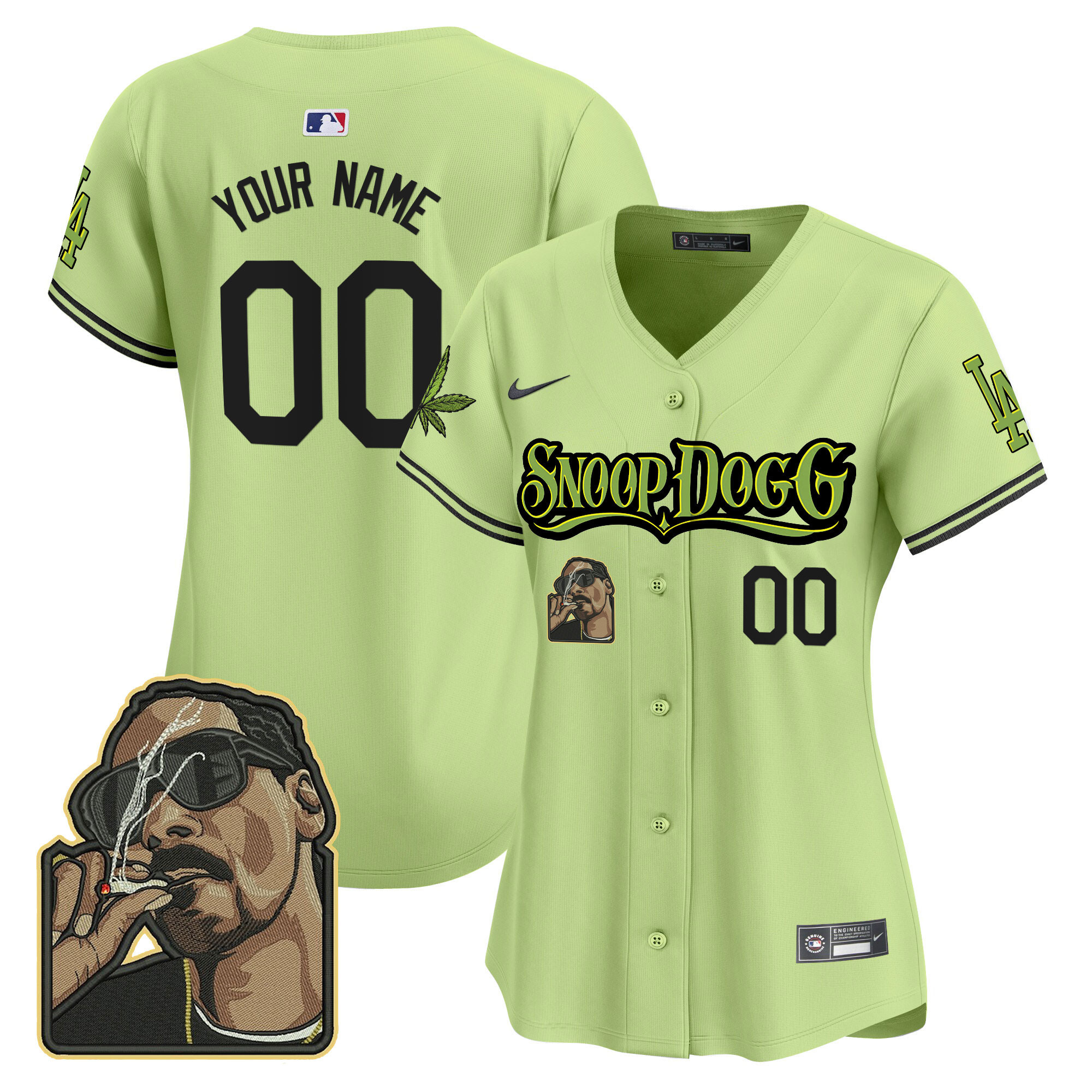 Dodgers Snoop Dogg Vapor Premier Limited Custom Jersey - Stitched