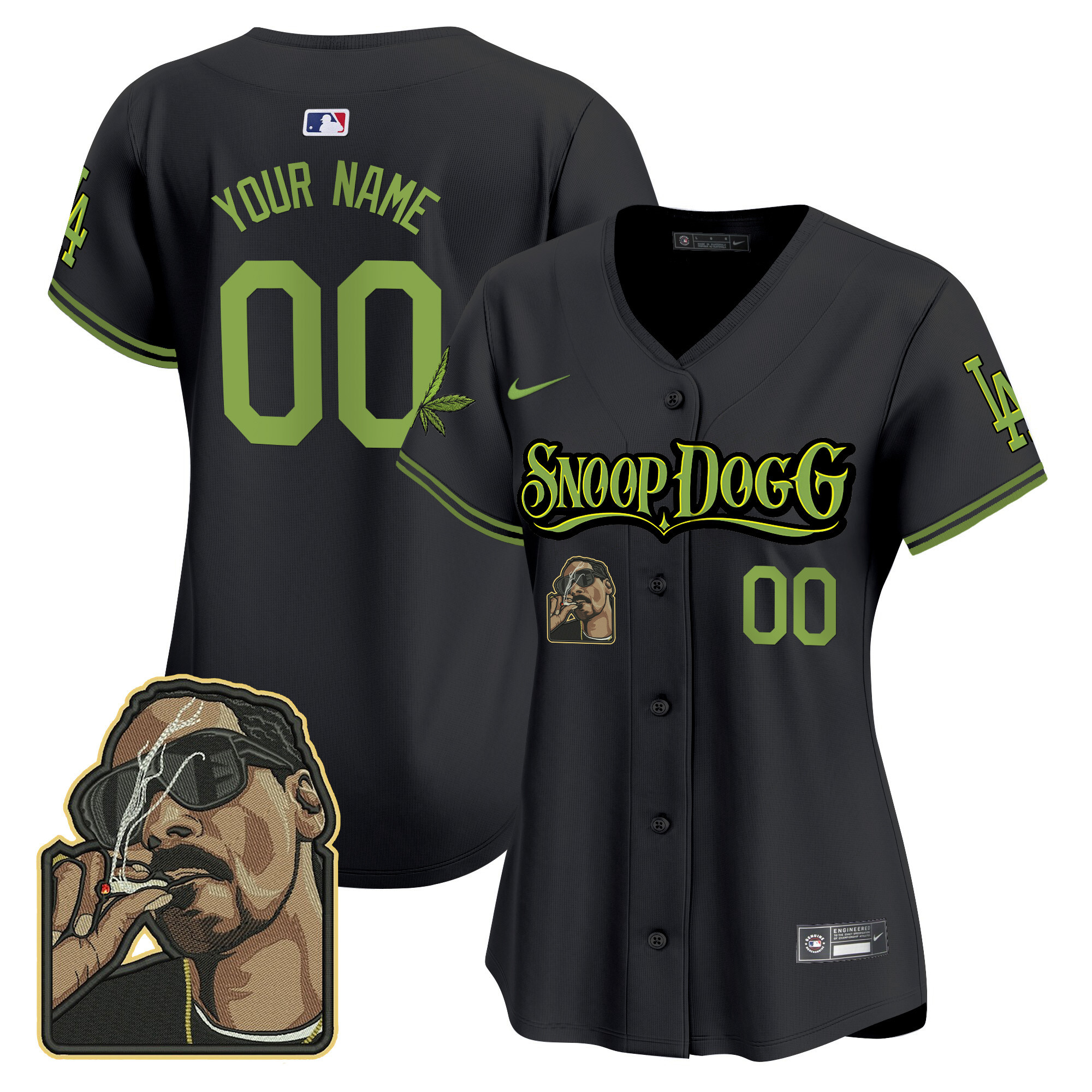 Dodgers Snoop Dogg Vapor Premier Limited Custom Jersey - Stitched