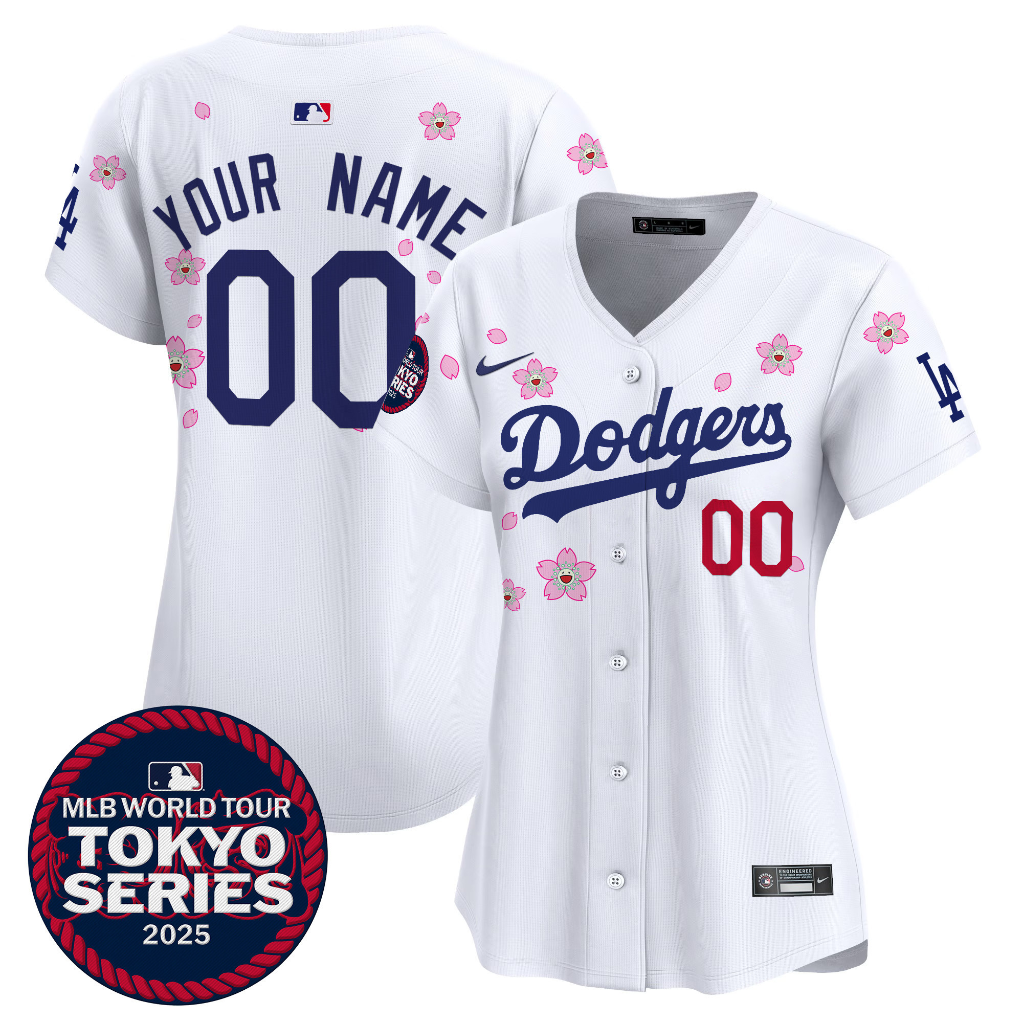 Dodgers Tokyo Series 2025 Vapor Premier Limited Custom Jersey V2 - Stitched