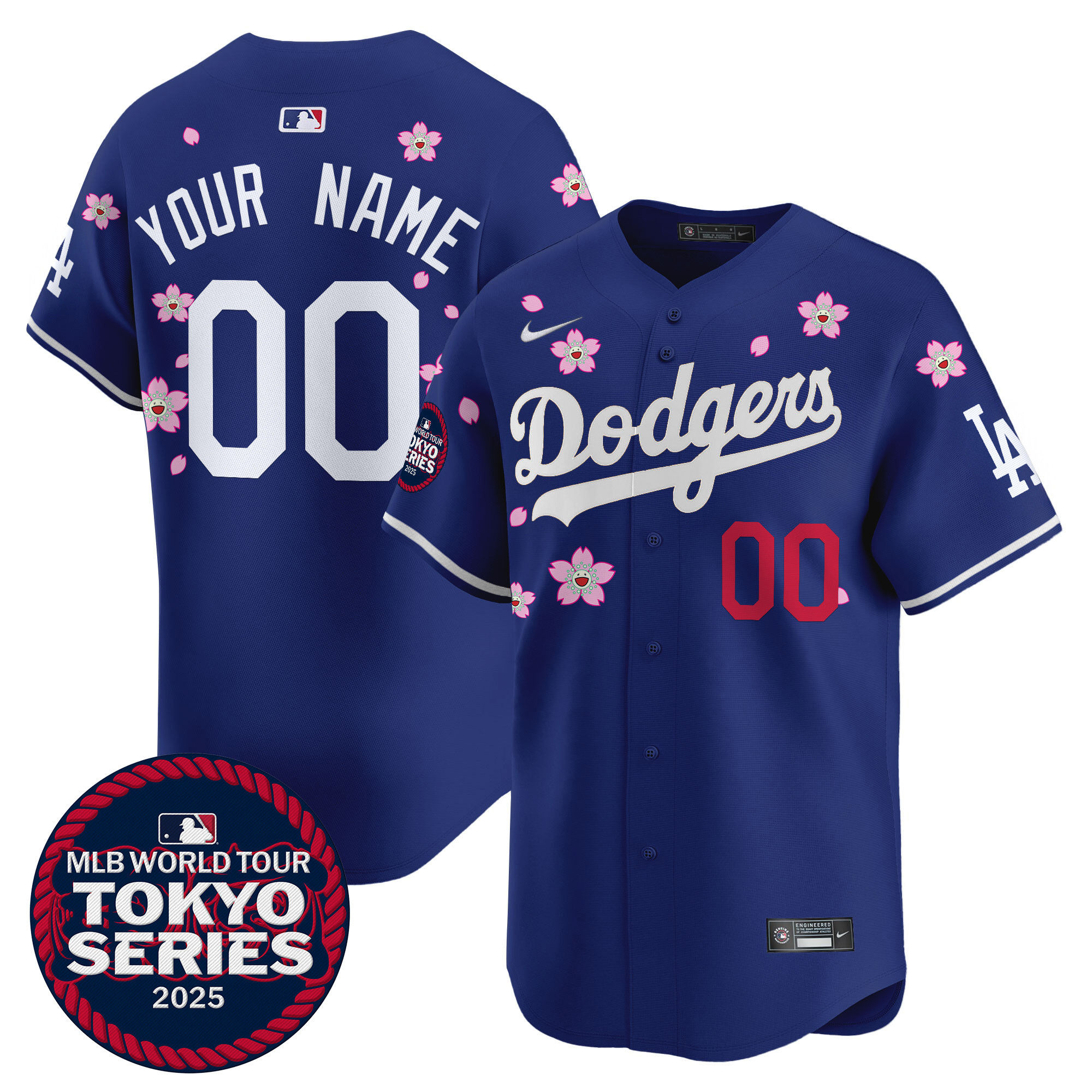 Dodgers Tokyo Series 2025 Vapor Premier Limited Custom Jersey V2 - Stitched