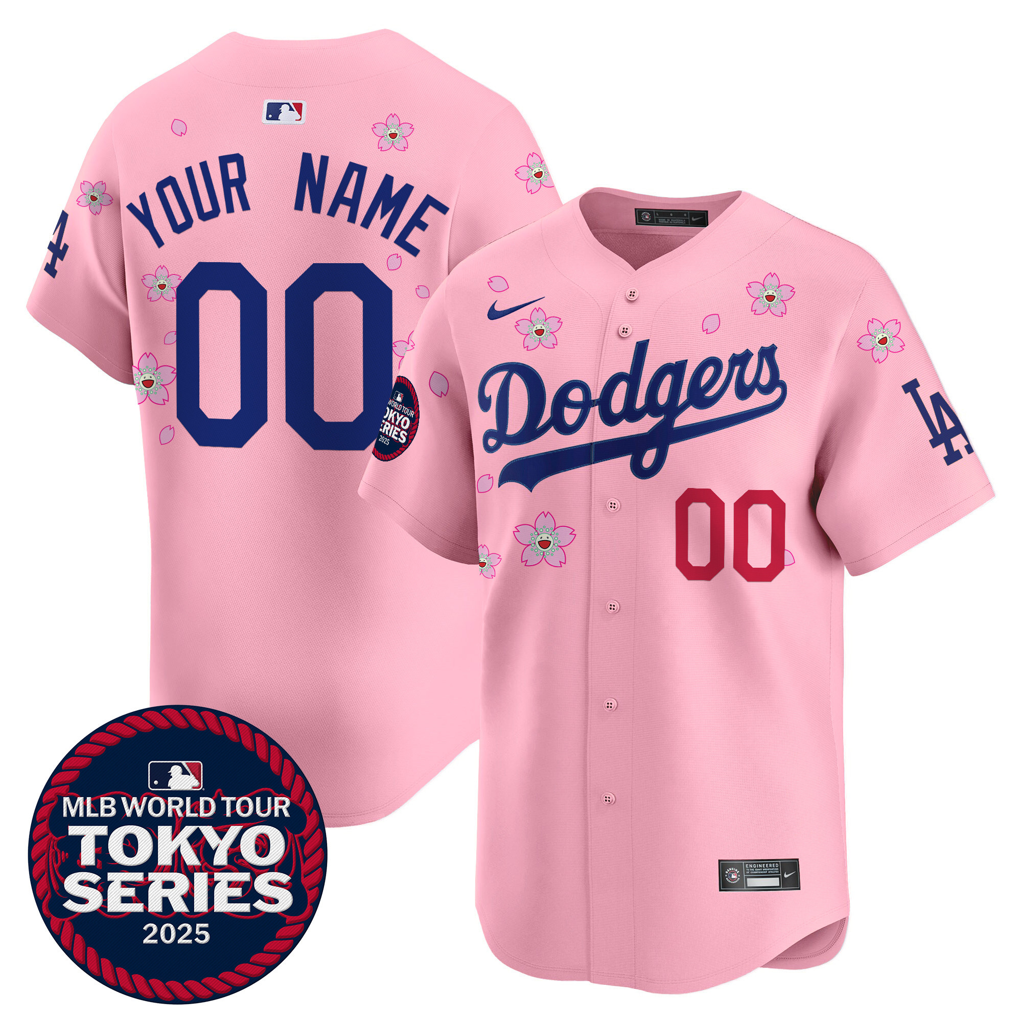 Dodgers Tokyo Series 2025 Vapor Premier Limited Custom Jersey V2 - Stitched