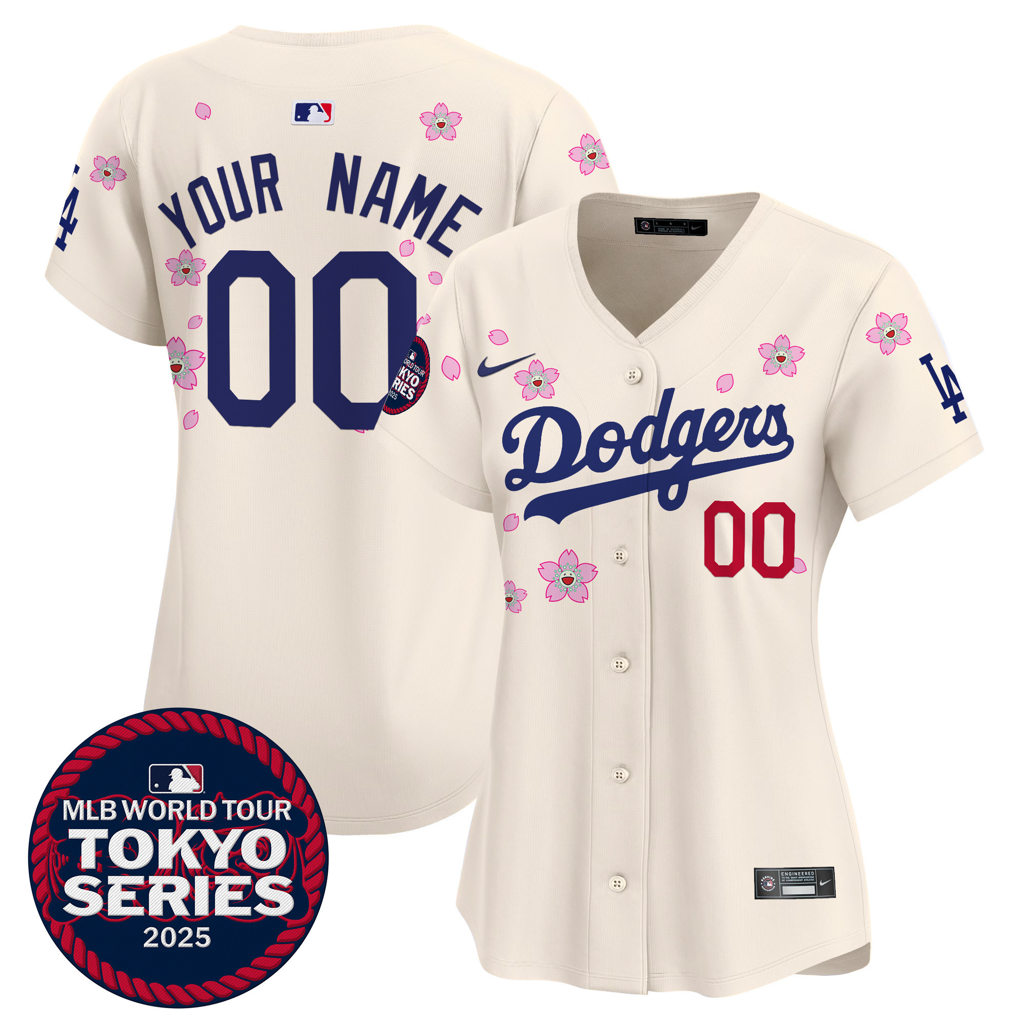 Dodgers Tokyo Series 2025 Vapor Premier Limited Custom Jersey V2 - Stitched
