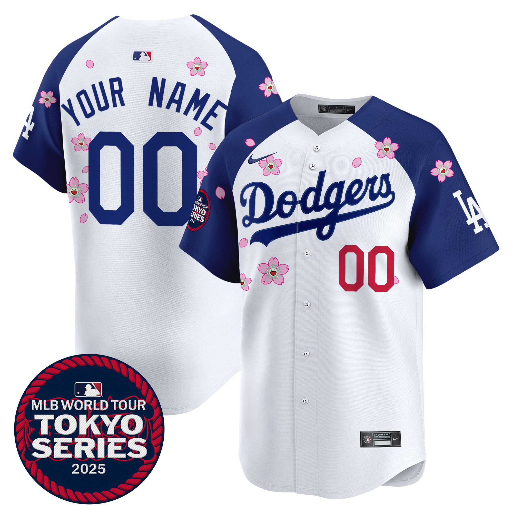 Dodgers Tokyo Series 2025 Vapor Premier Limited Custom Jersey V2 - Stitched