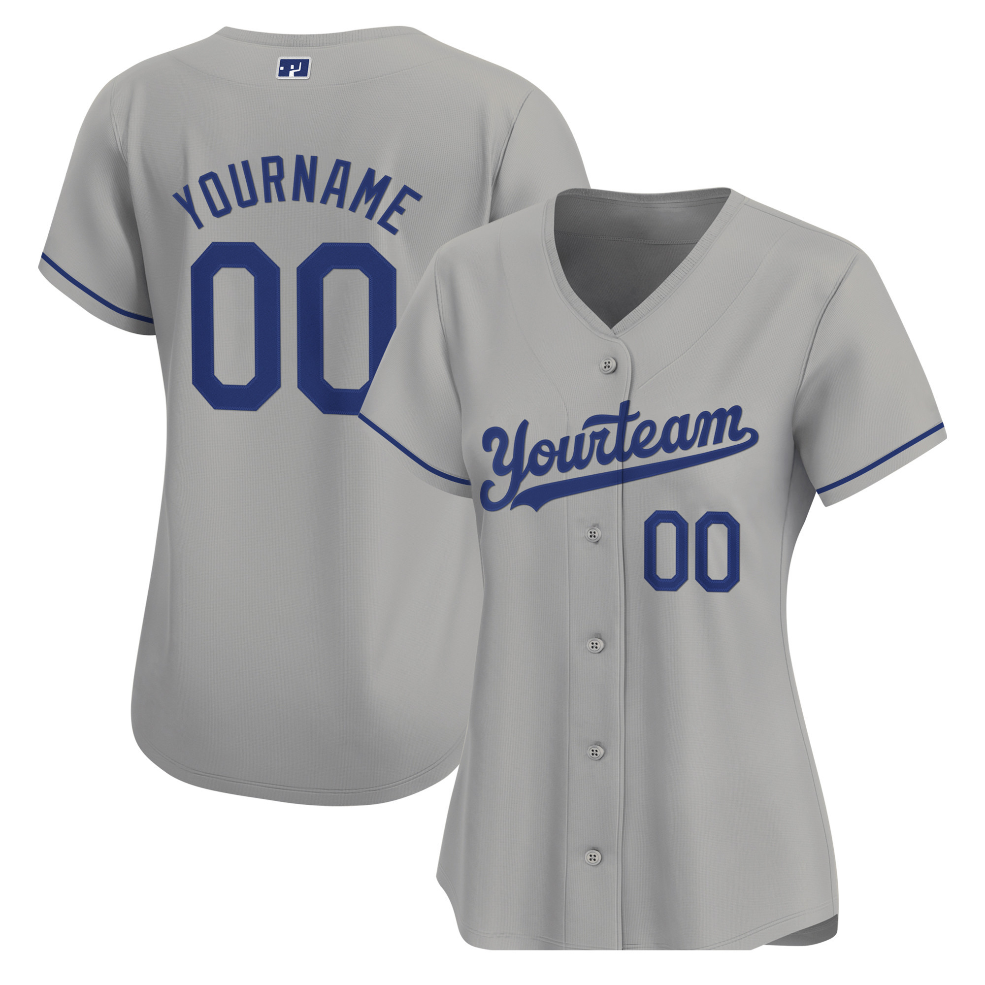 Gray Royal Custom Baseball Jersey