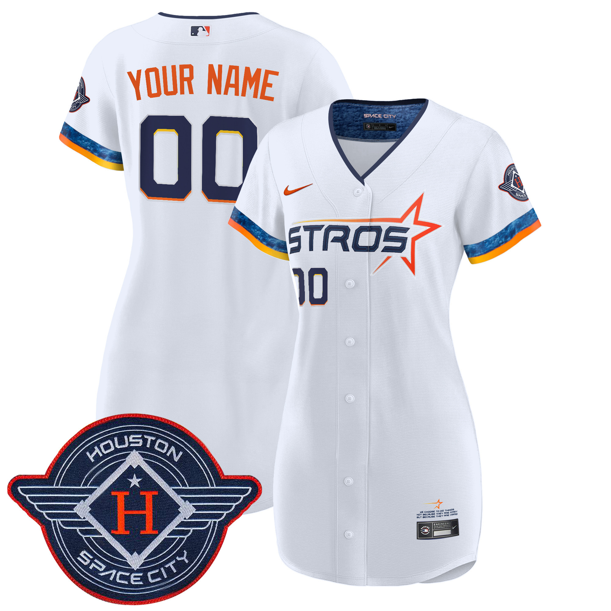 Houston Astros 2025 City Connect Baseball Custom Dress - All Stitched