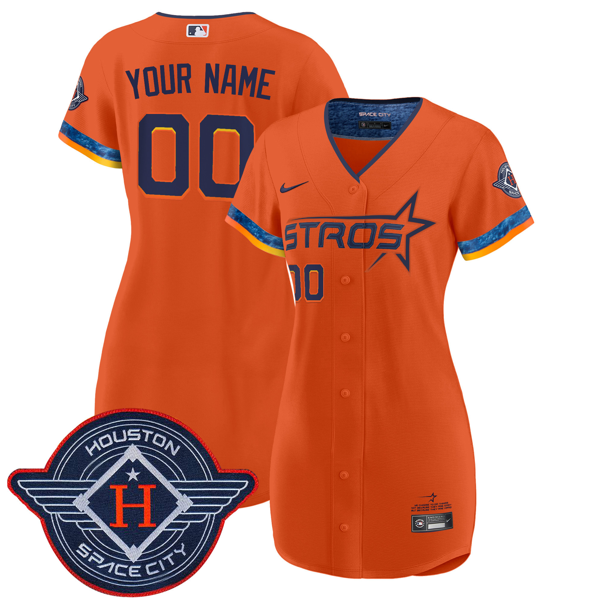 Houston Astros 2025 City Connect Baseball Custom Dress - All Stitched