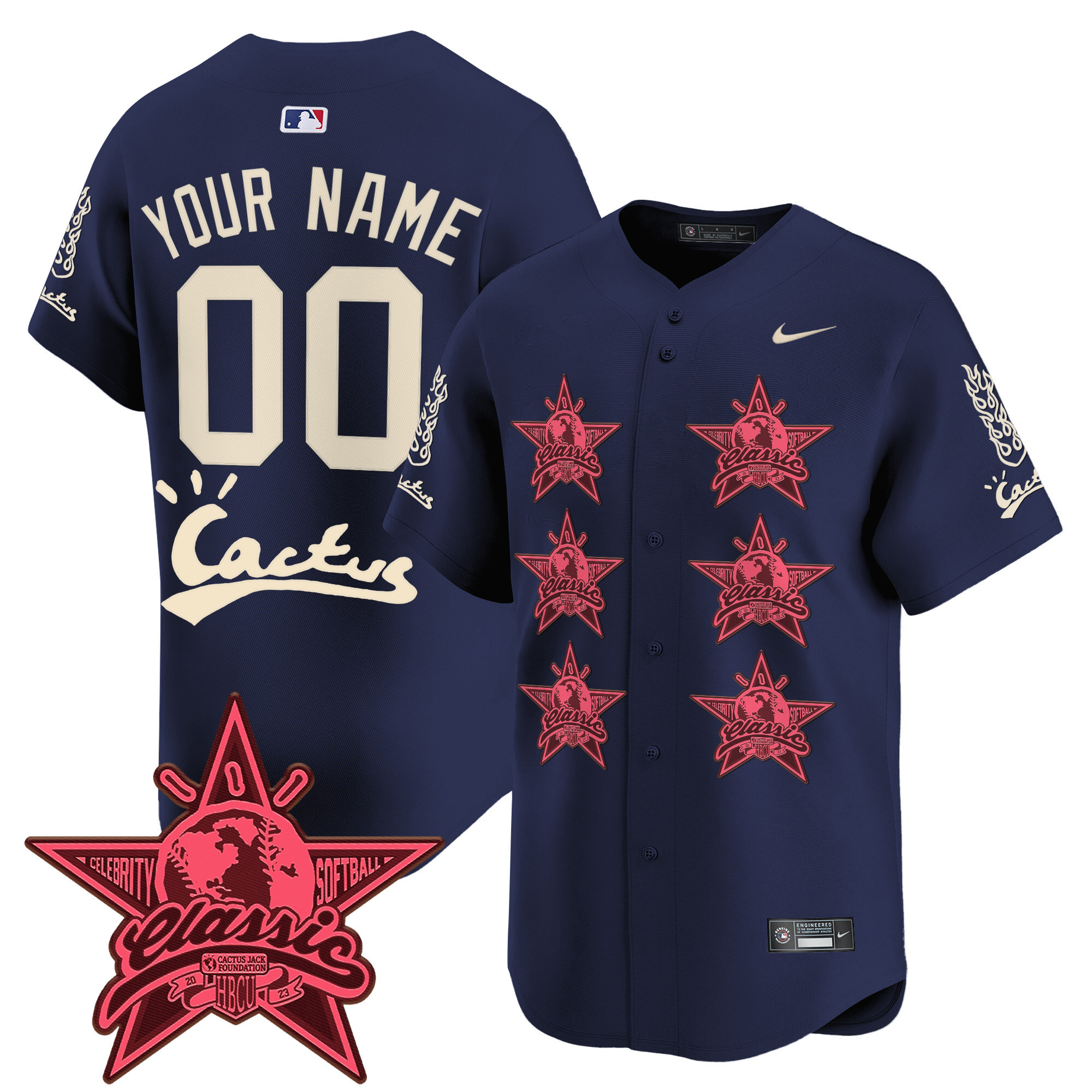 Houston Astros Cactus Jack 2025 Vapor Premier Limited Custom Jersey V2 - All Stitched
