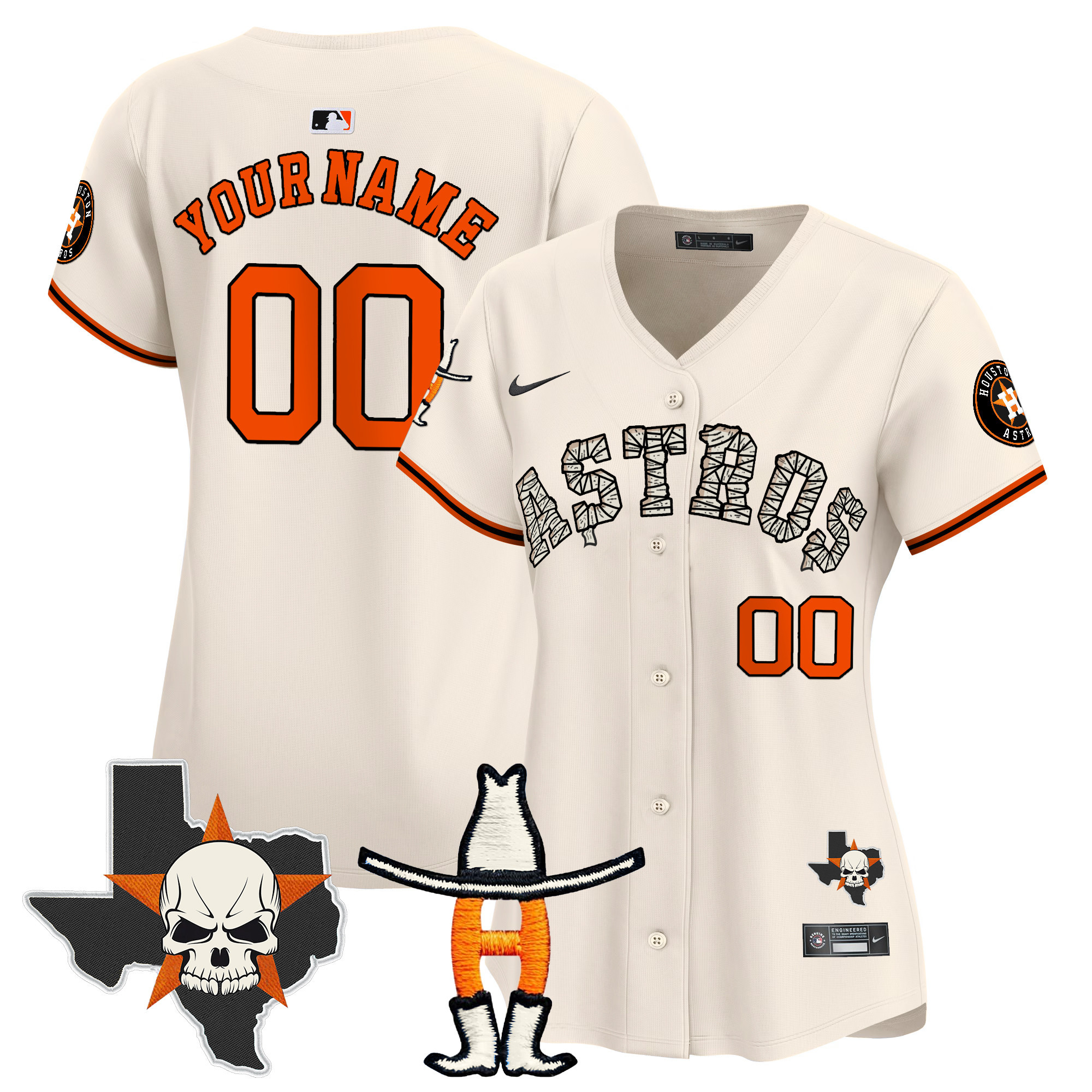 Houston Astros Halloween Vapor Premier Limited Custom Jersey - All Stitched