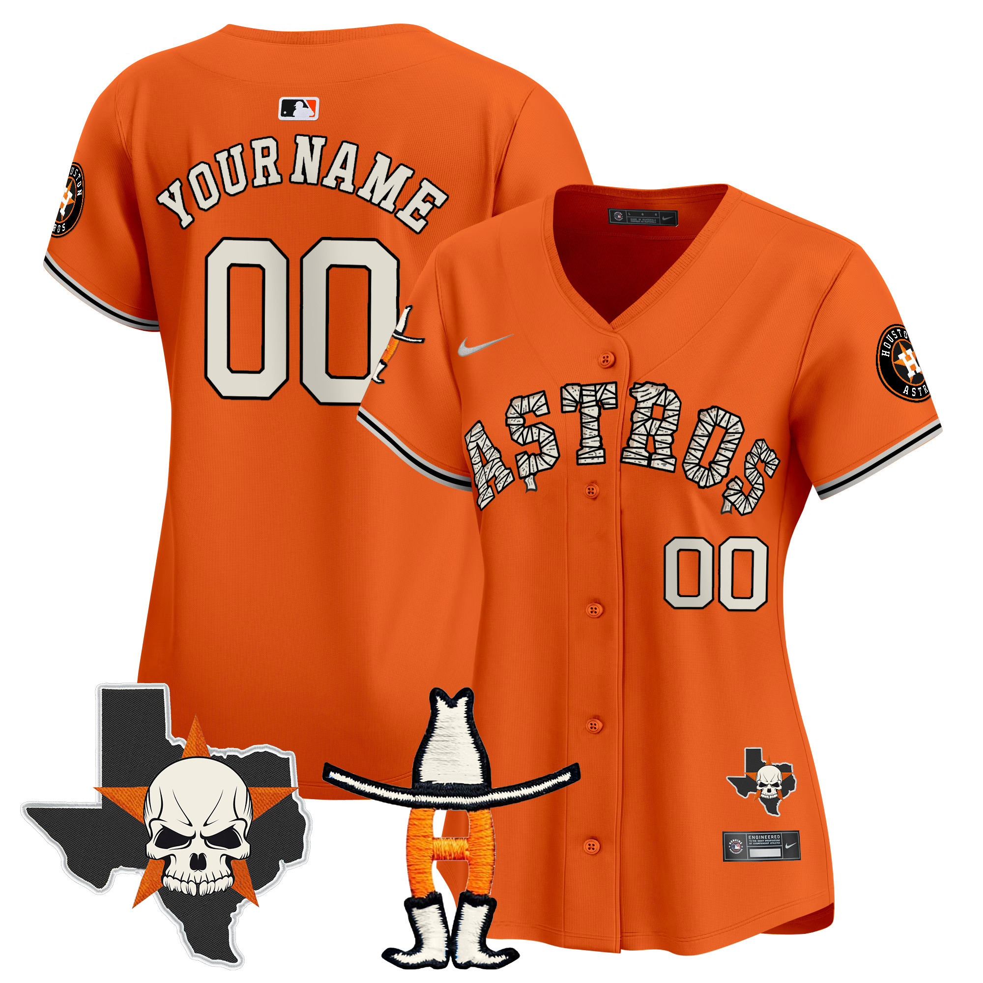 Houston Astros Halloween Vapor Premier Limited Custom Jersey - All Stitched