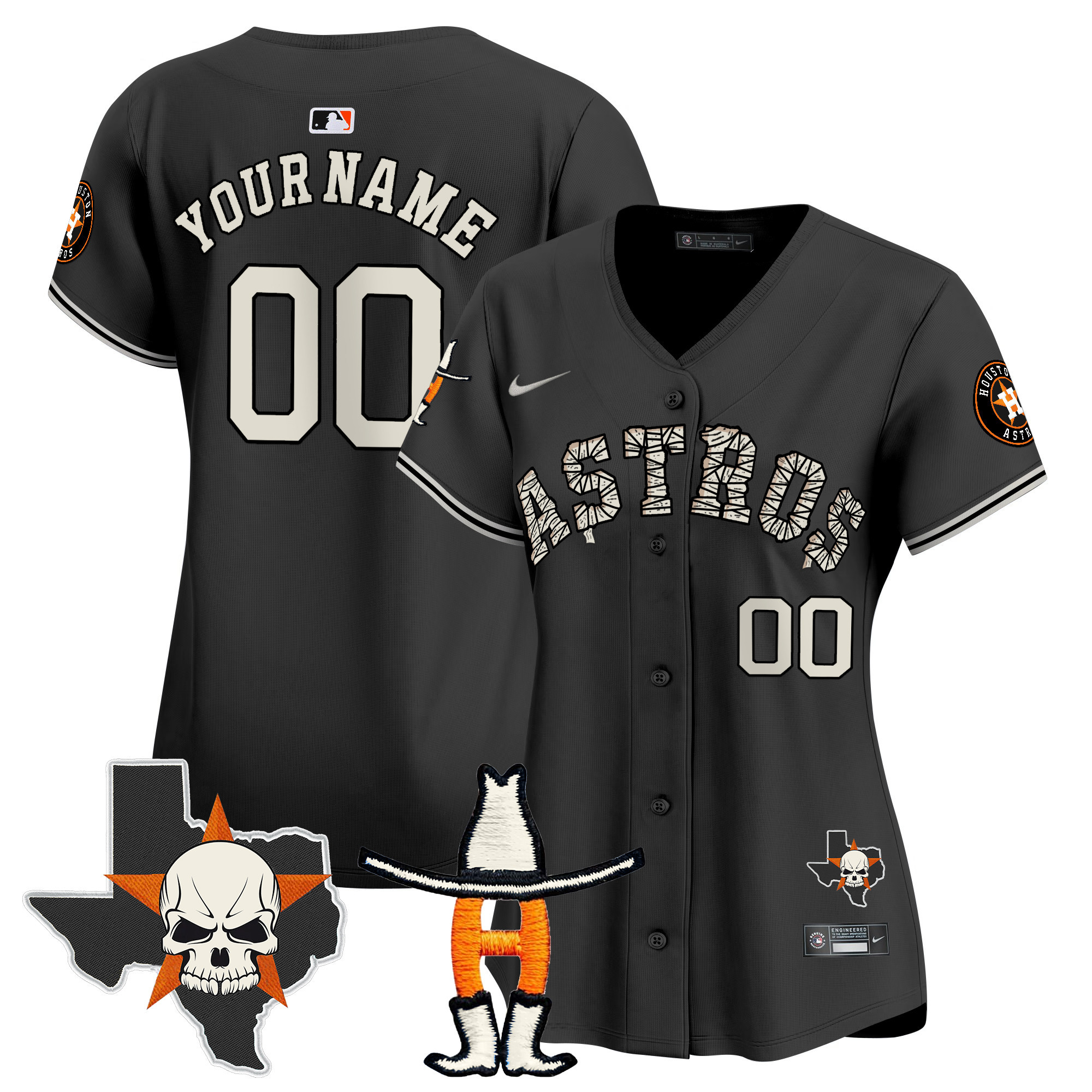 Houston Astros Halloween Vapor Premier Limited Custom Jersey - All Stitched