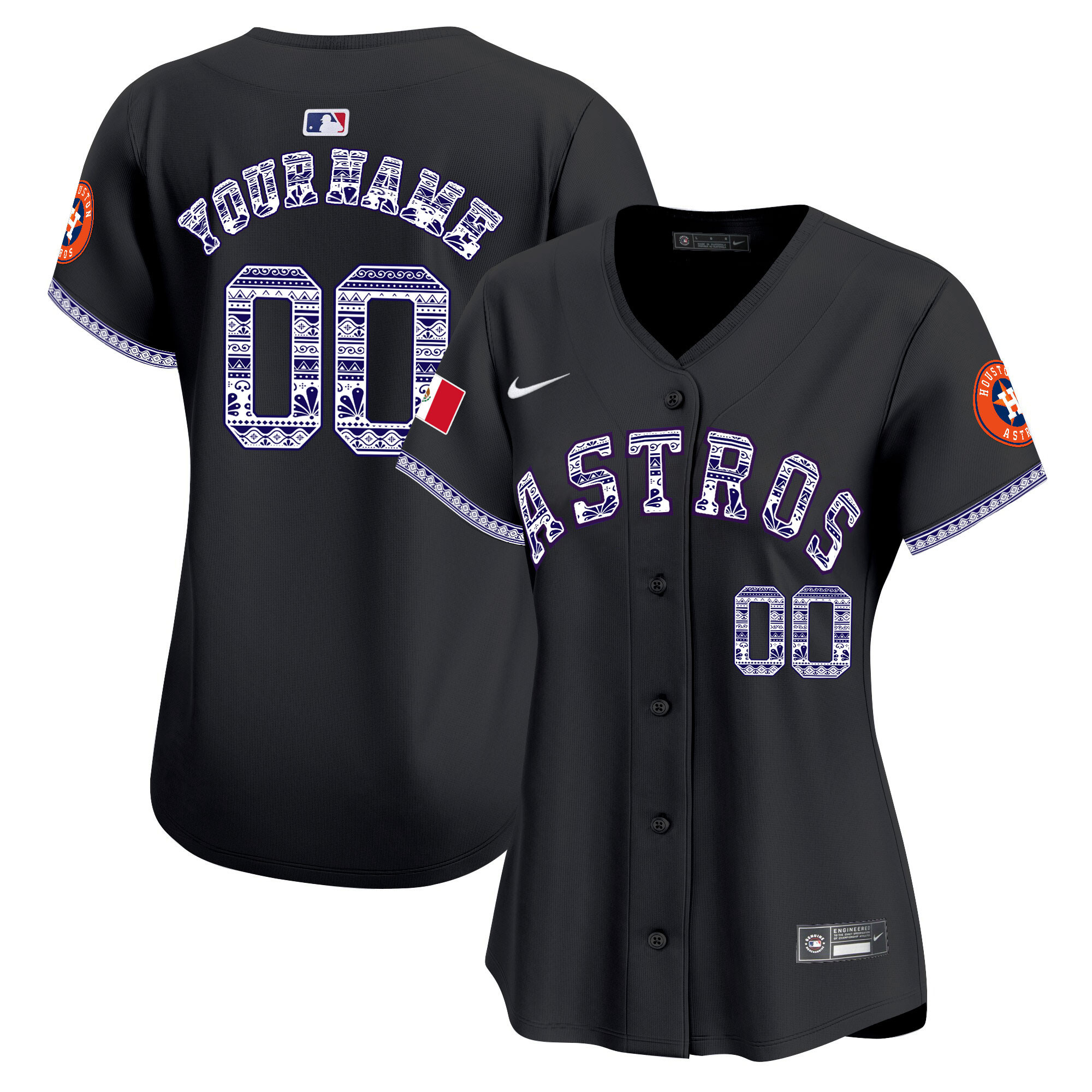 Houston Astros Mexico Vapor Premier Limited Custom Jersey V2 - All Stitched