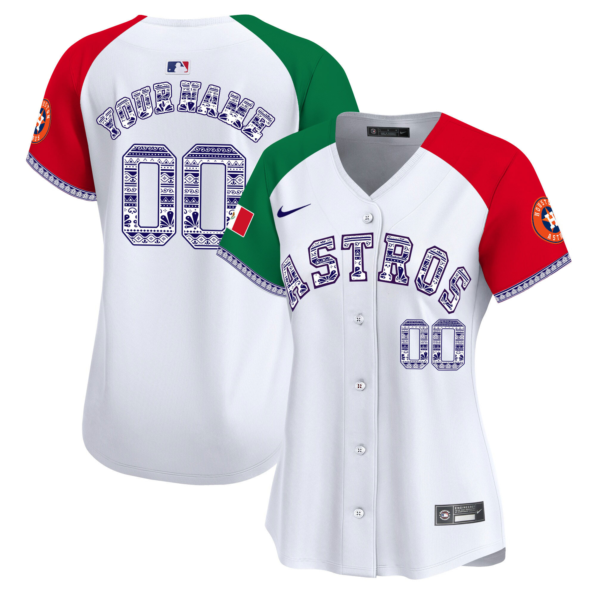 Houston Astros Mexico Vapor Premier Limited Custom Jersey V2 - All Stitched