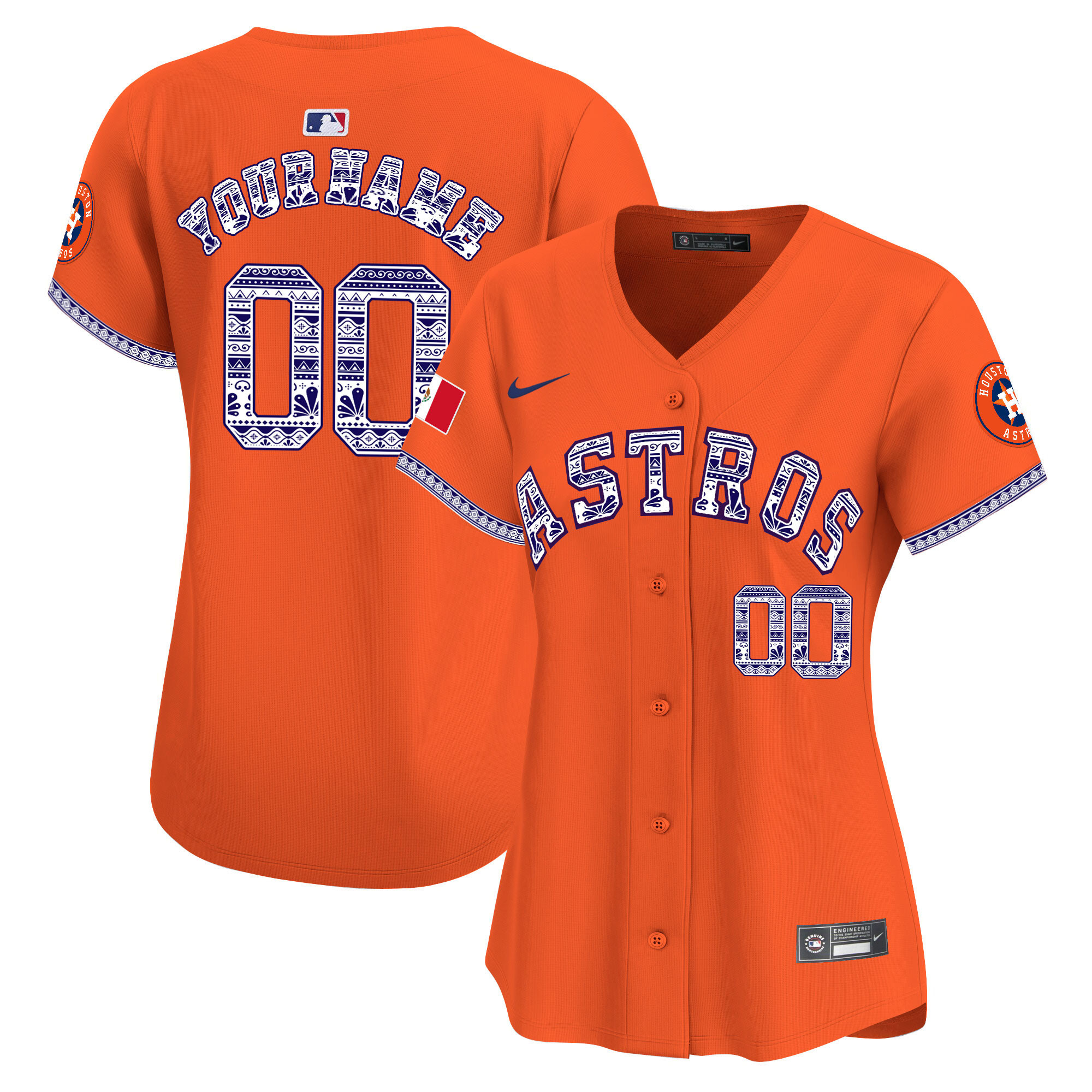 Houston Astros Mexico Vapor Premier Limited Custom Jersey V2 - All Stitched