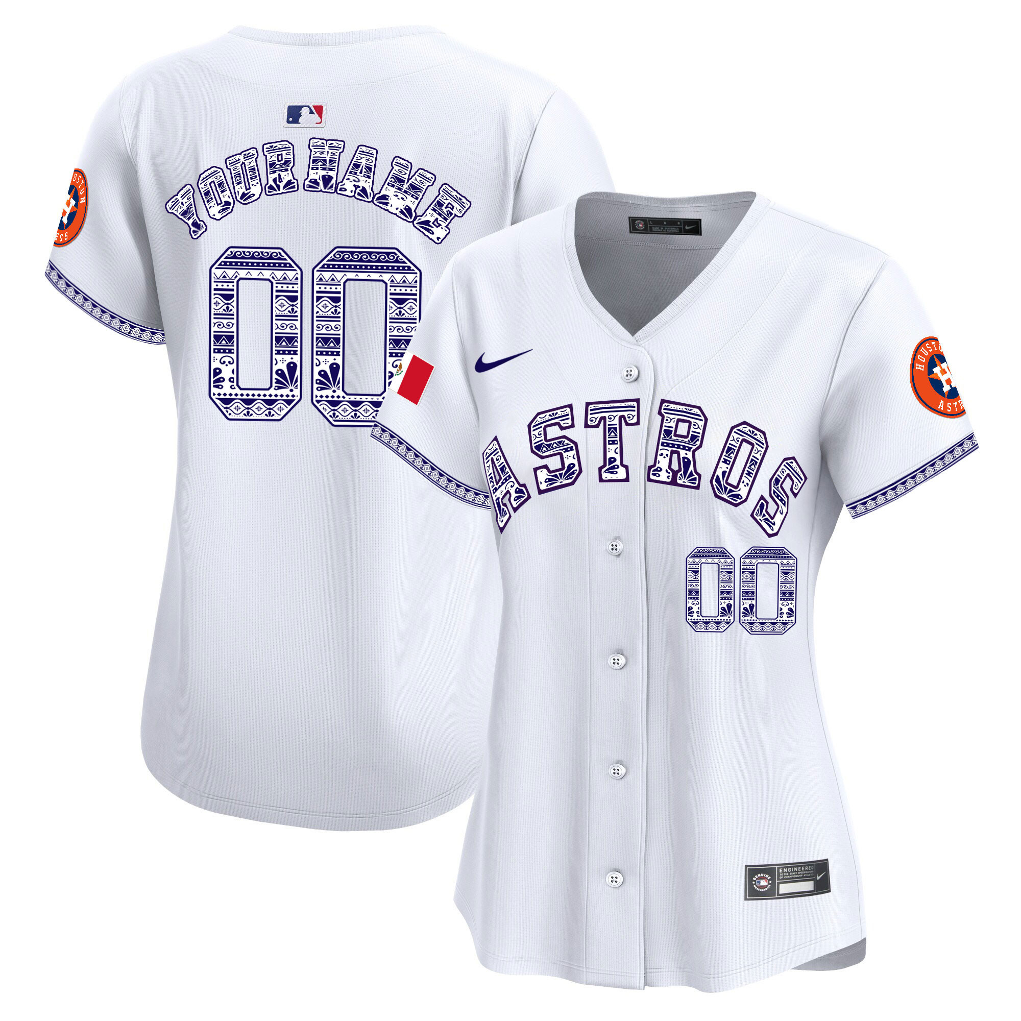 Houston Astros Mexico Vapor Premier Limited Custom Jersey V2 - All Stitched