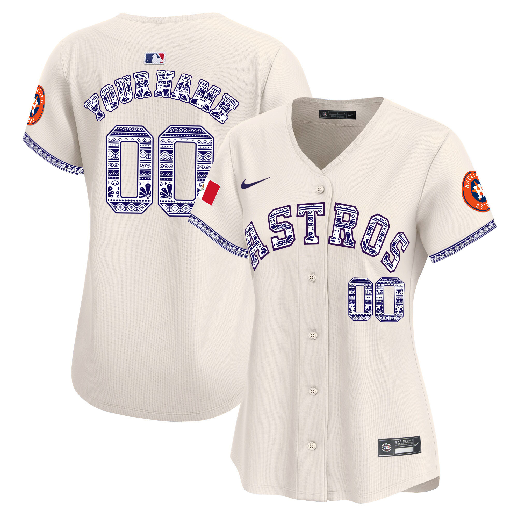 Houston Astros Mexico Vapor Premier Limited Custom Jersey V2 - All Stitched