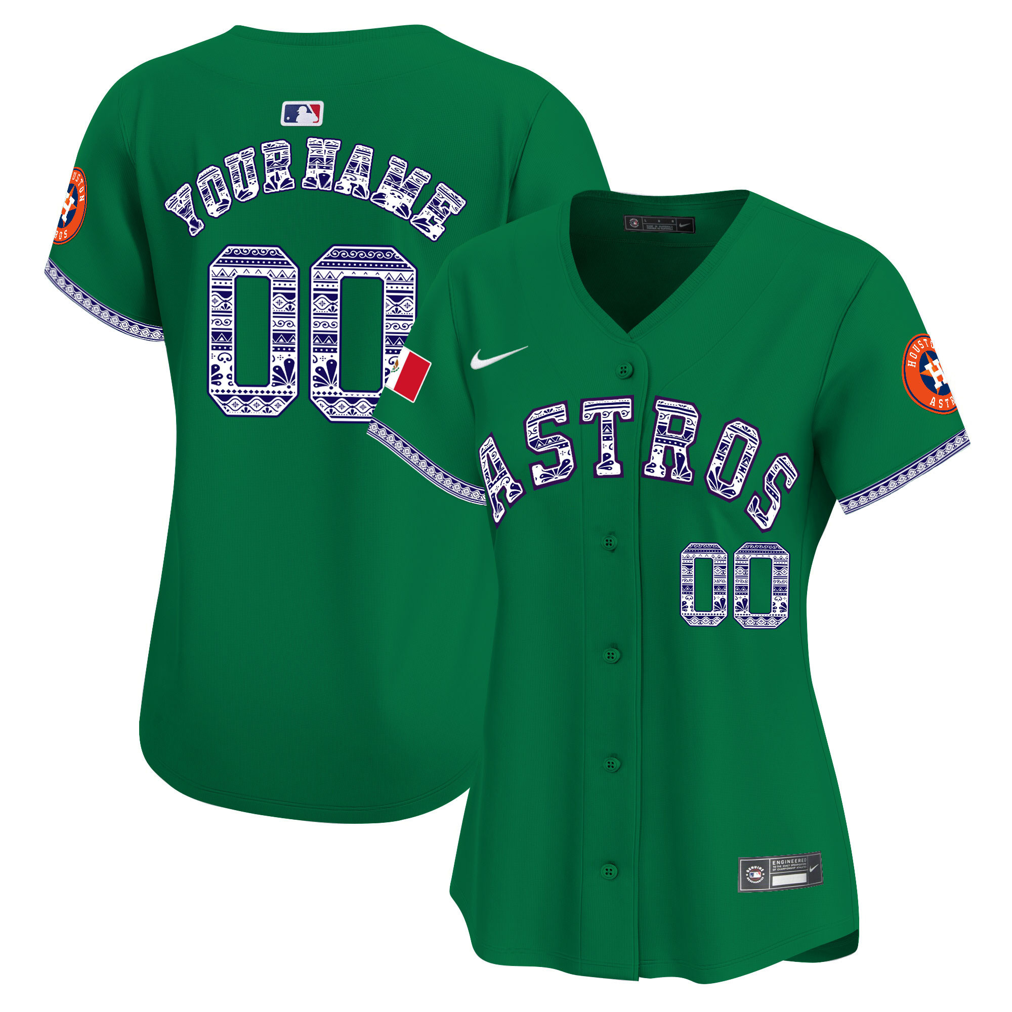Houston Astros Mexico Vapor Premier Limited Custom Jersey V2 - All Stitched
