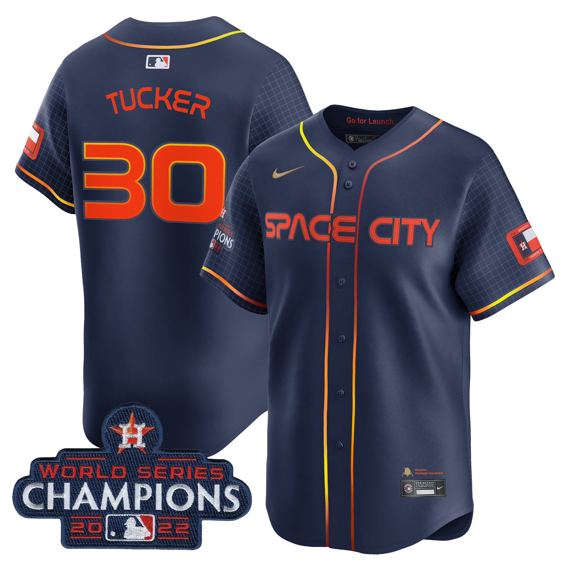 Houston Astros Space City 2022 World Series Champions Vapor Premier Limited Jersey - All Stitched