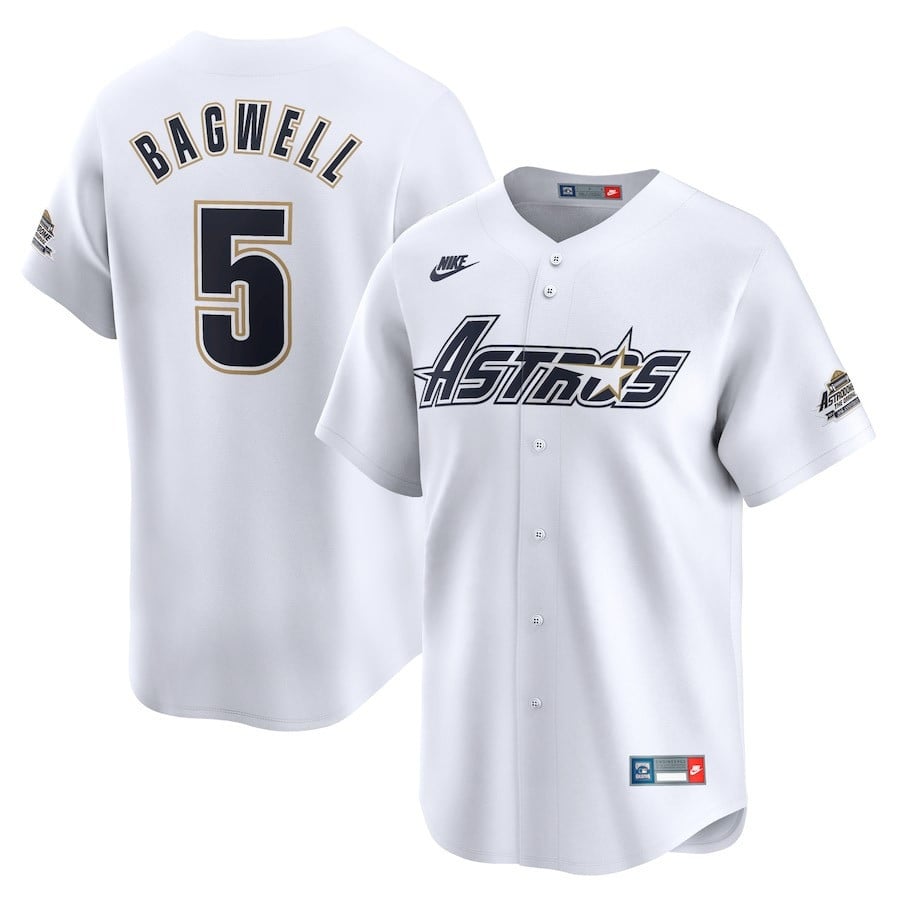 Houston Astros Throwback Cooperstown Collection Vapor Limited Jersey - White - All Stitched