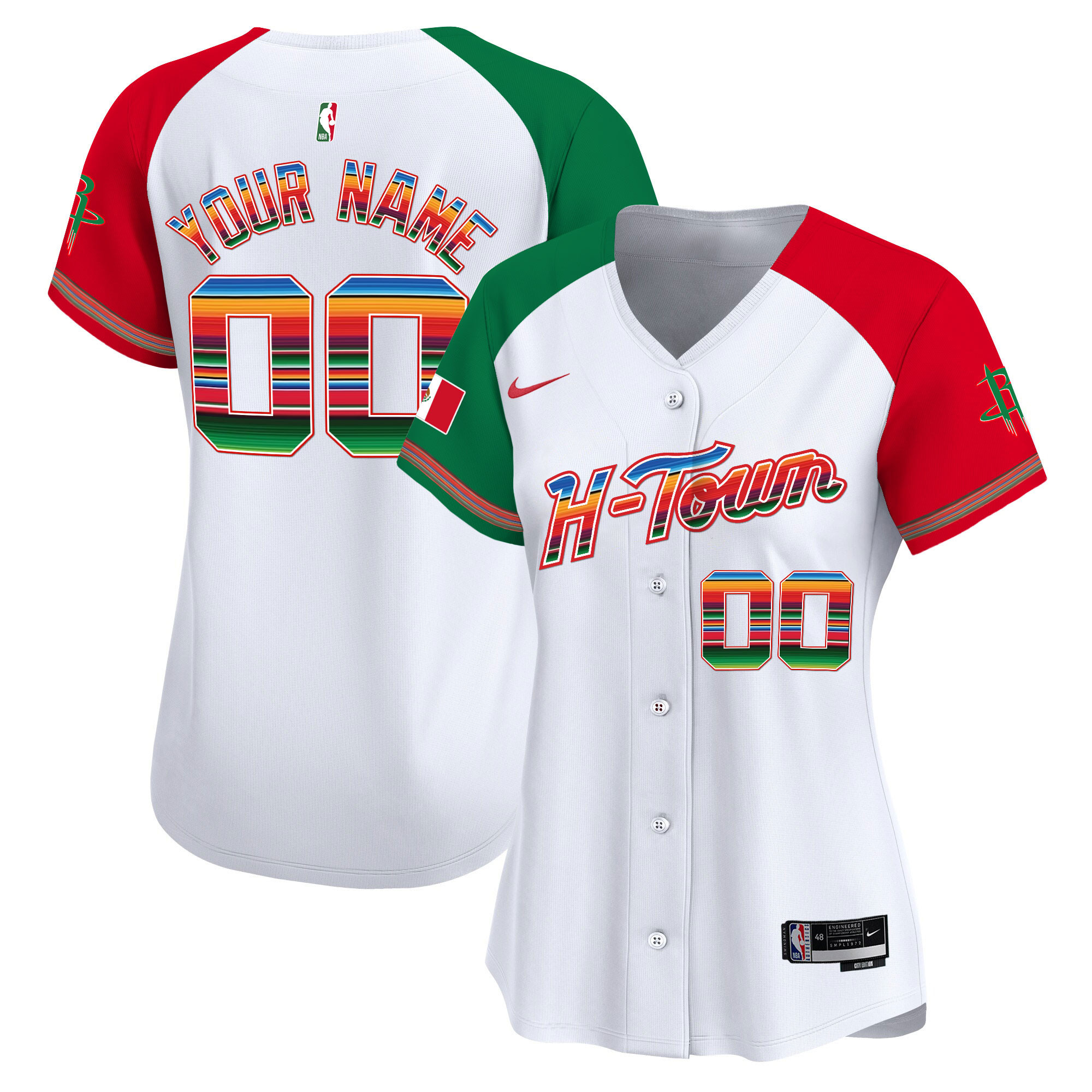 Houston Rockets Mexico Vapor Baseball Custom Jersey - All Stitched