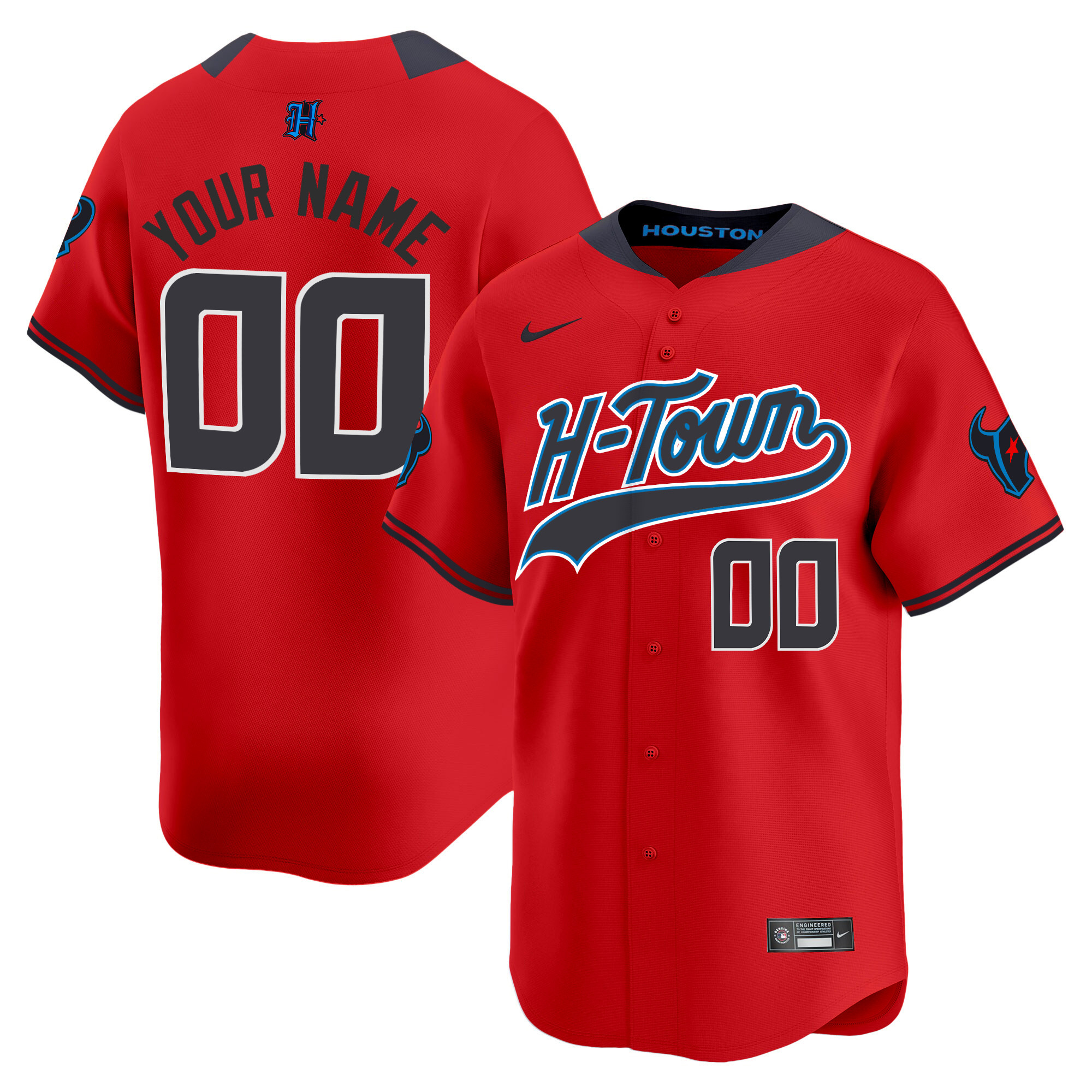 Houston Texans 2024 Baseball Custom Jersey V2 - All Stitched