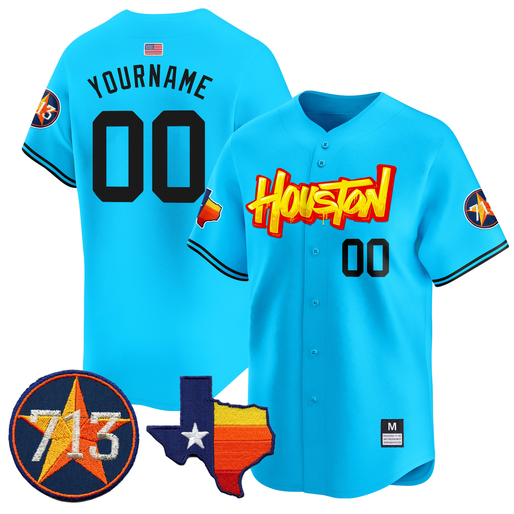 Houston Vapor Premier Limited Jersey - All Stitched