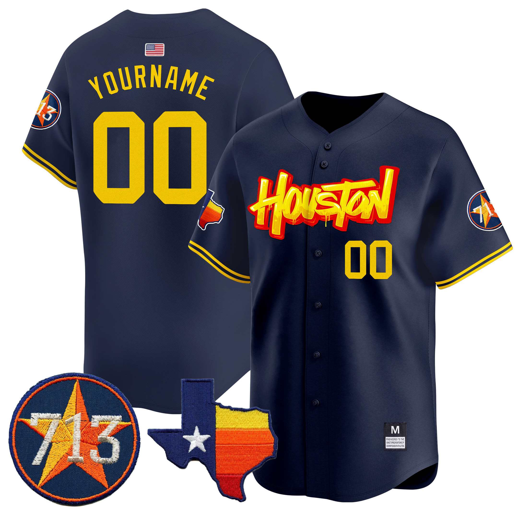 Houston Vapor Premier Limited Jersey - All Stitched