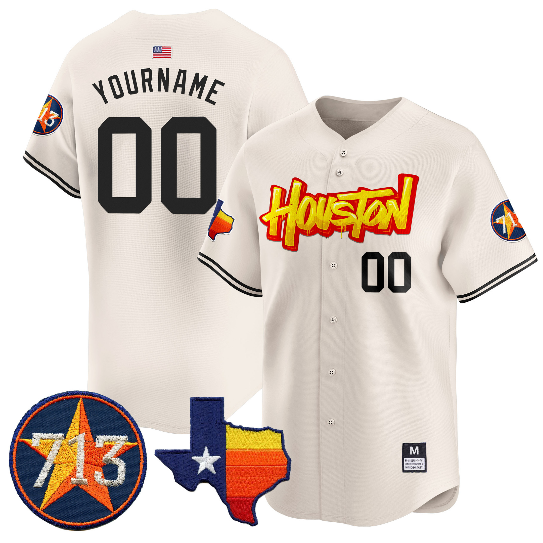 Houston Vapor Premier Limited Jersey - All Stitched