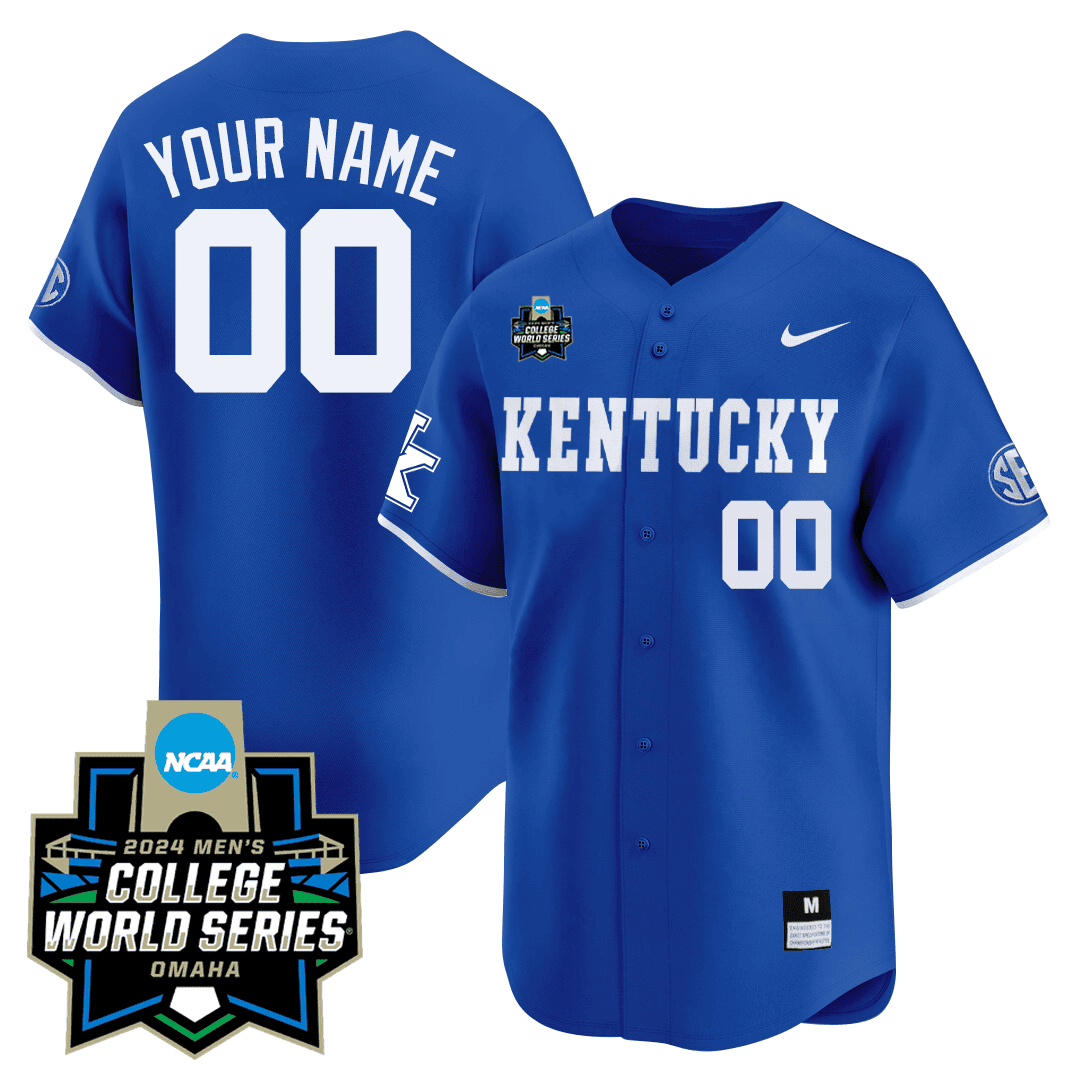 Kentucky 2024 College World Series Patch Vapor Premier Limited Custom Jersey - All Stitched