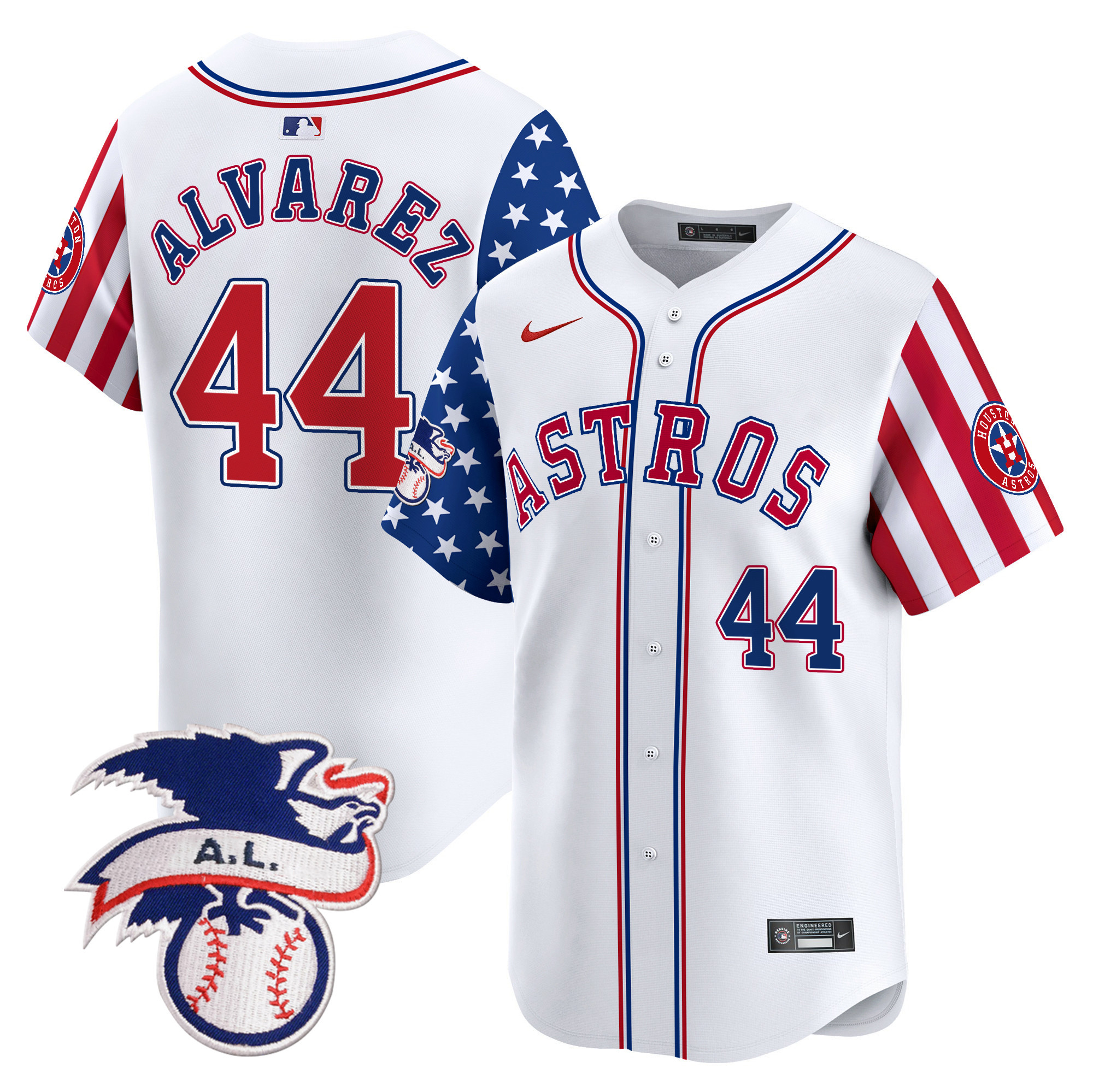 Men's Astros 2024 Fourth of July Vapor Premier Limited Jersey - All Stitched
