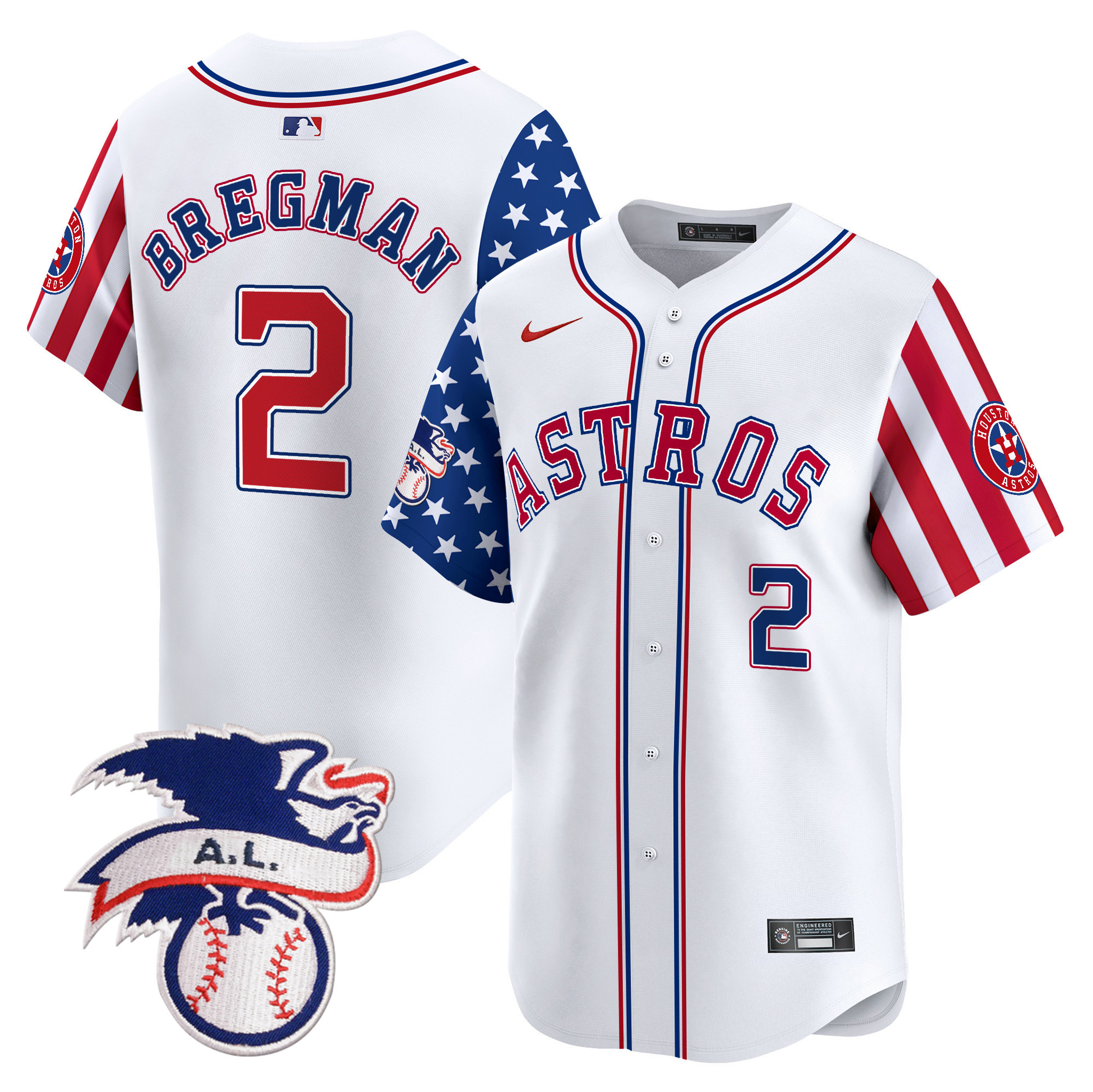 Men's Astros 2024 Fourth of July Vapor Premier Limited Jersey - All Stitched