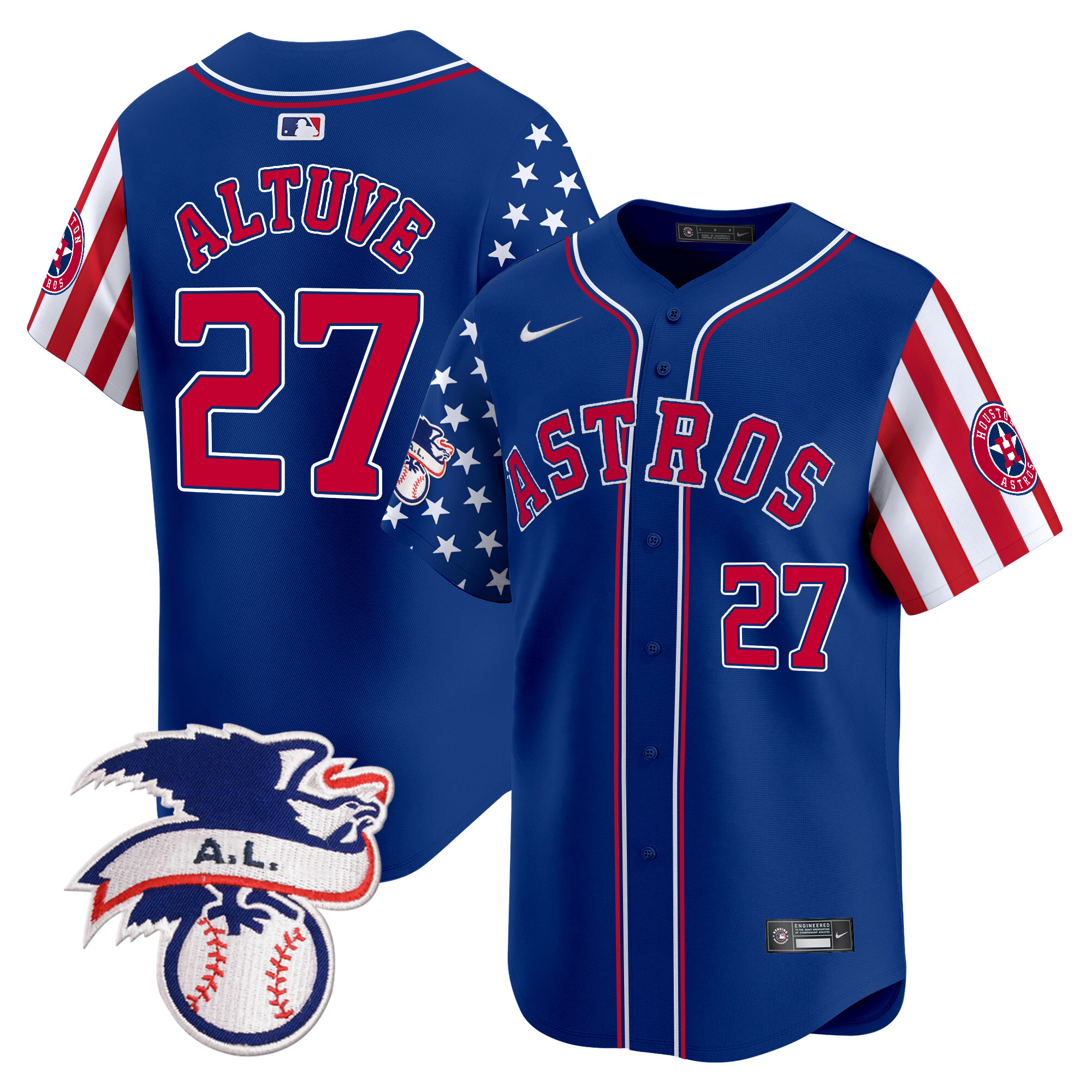 Men's Astros 2024 Fourth of July Vapor Premier Limited Jersey - All Stitched