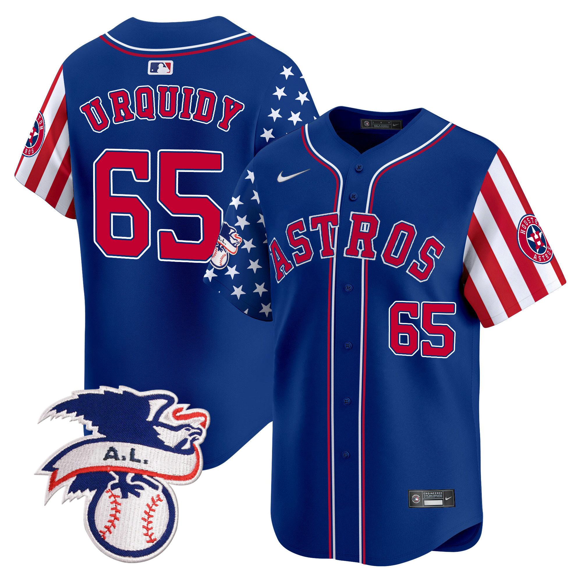 Men's Astros 2024 Fourth of July Vapor Premier Limited Jersey - All Stitched